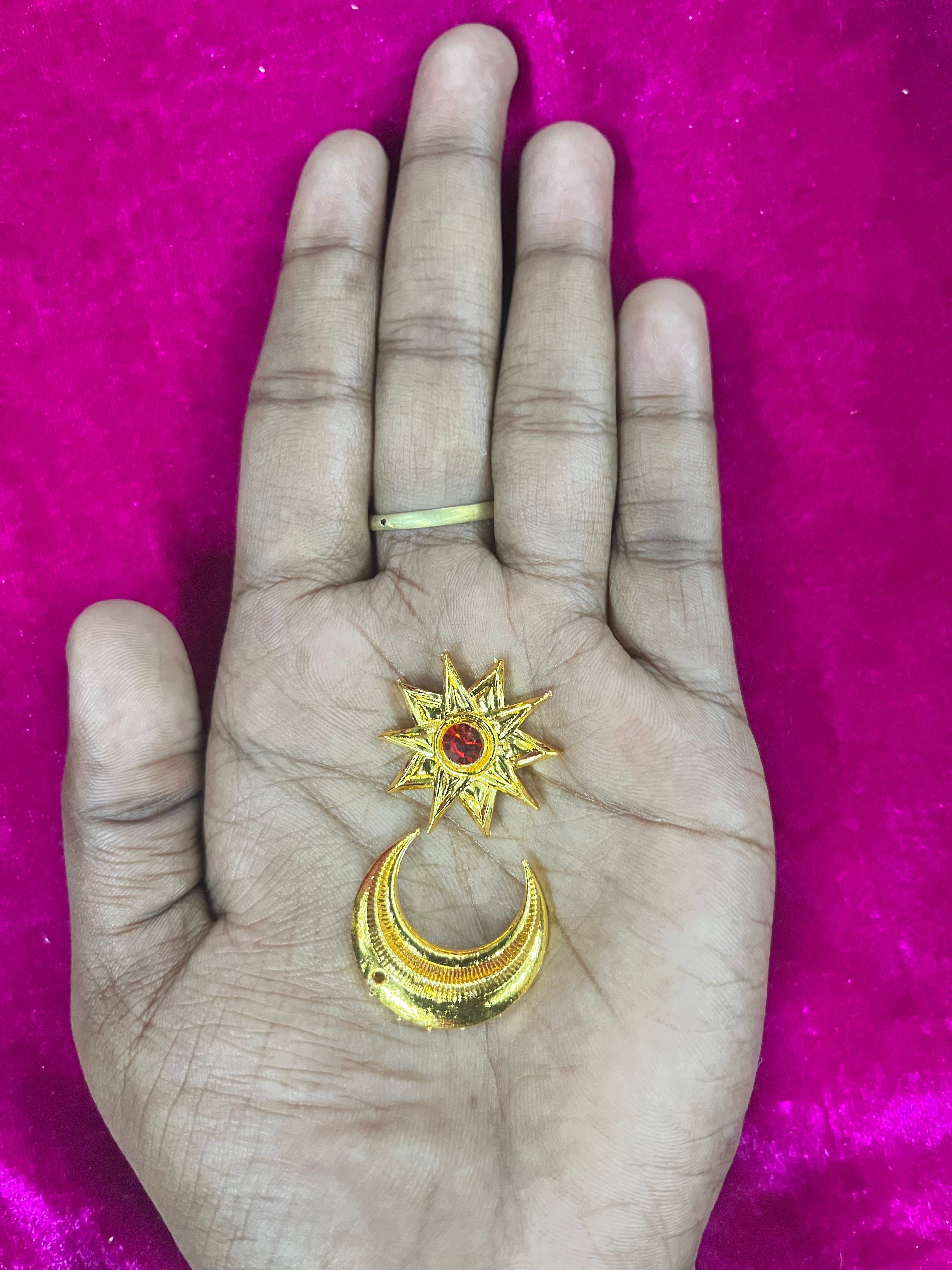 Chandra suriya pirai medium plain 2pc set Goddess jewellery -1piece pack