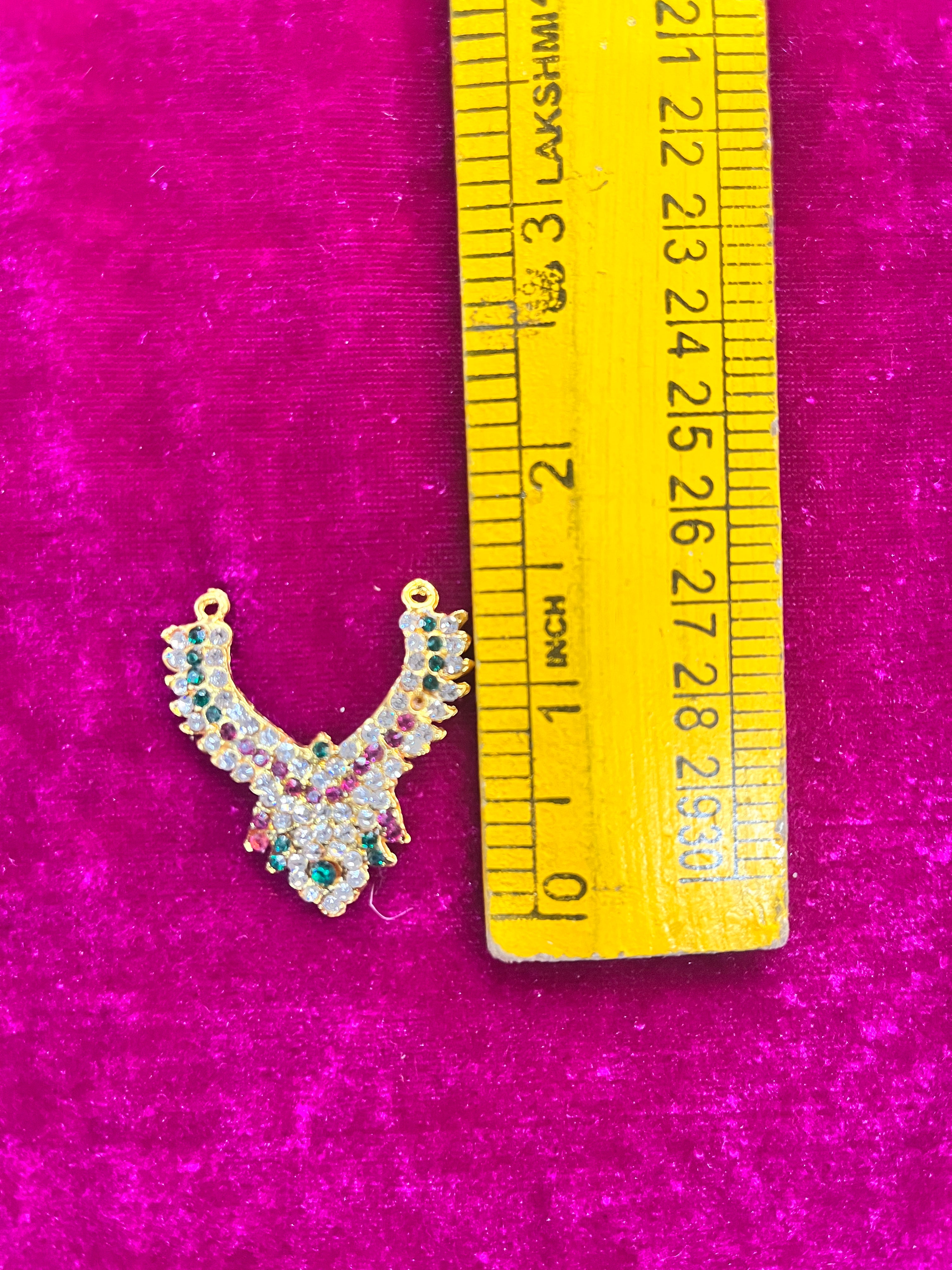 Necklace mini stone red and green 1.5inch -NLSRG Goddess jewelry assorted designs