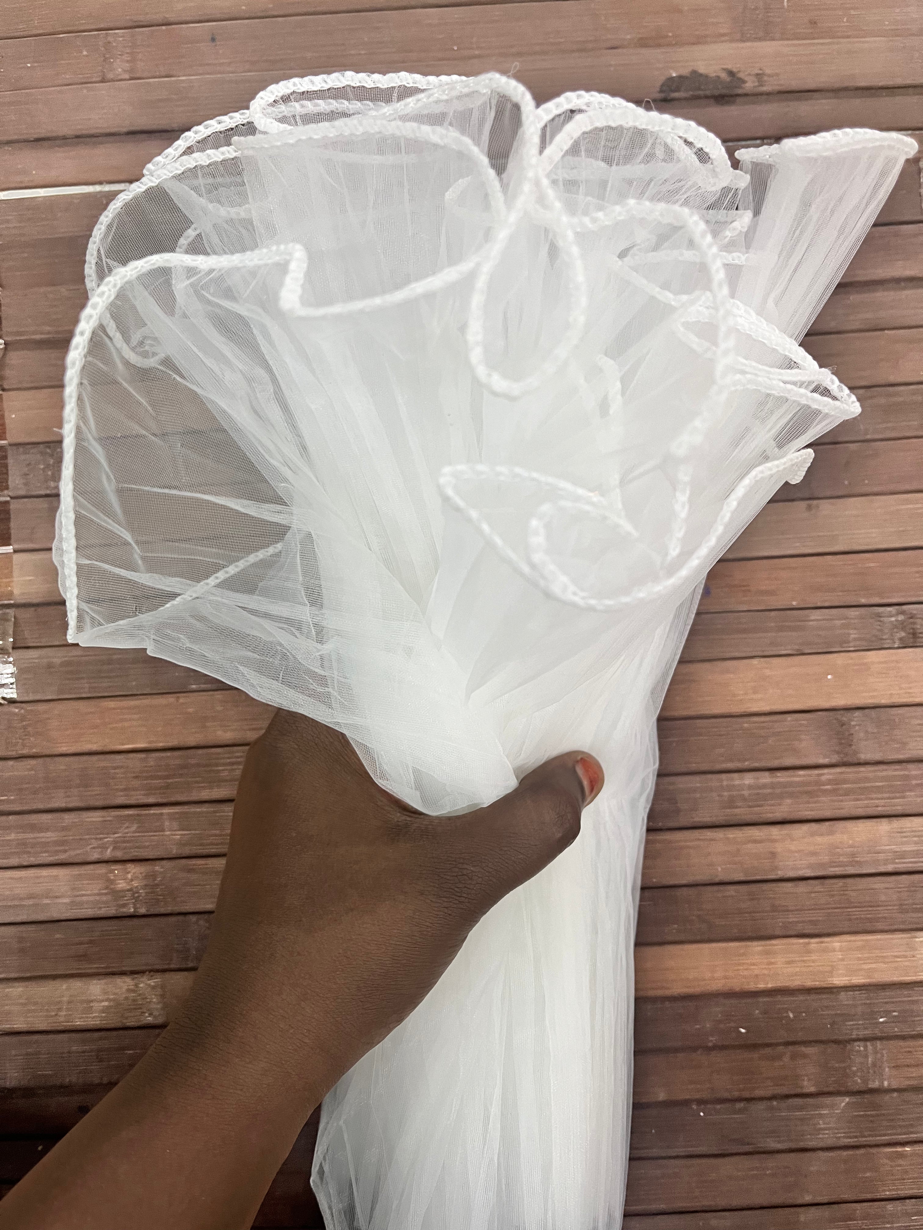 BOUQUET WARPING MASH -BWMSH White &Light orange 1piece pack