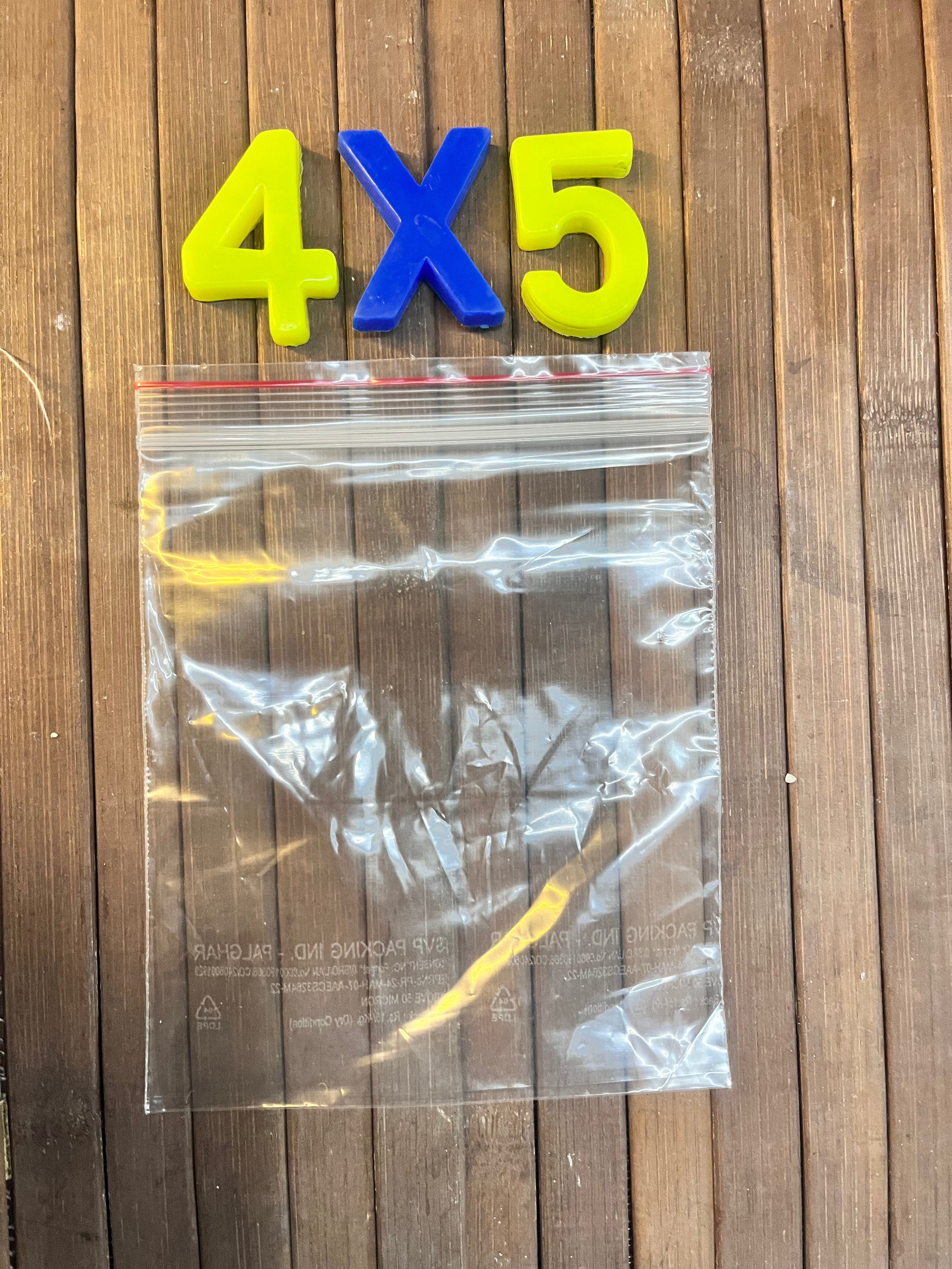 Plastic zip lock bag-100pc pack assorted 3-1pack