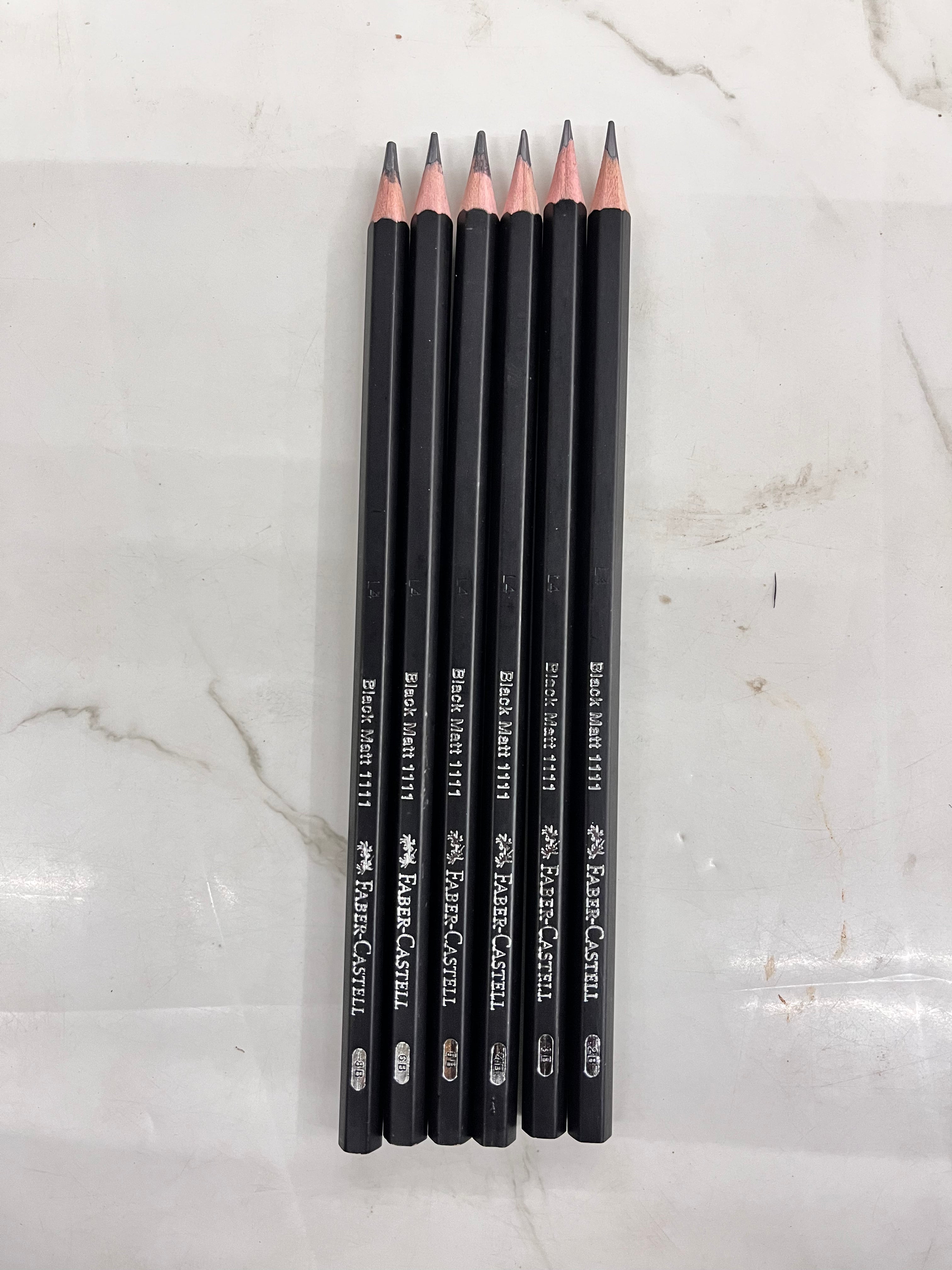 Faber castell 6 drawing pencils zeichenstife 1pack -1161 2b 3b 4b 5b 6b 8b