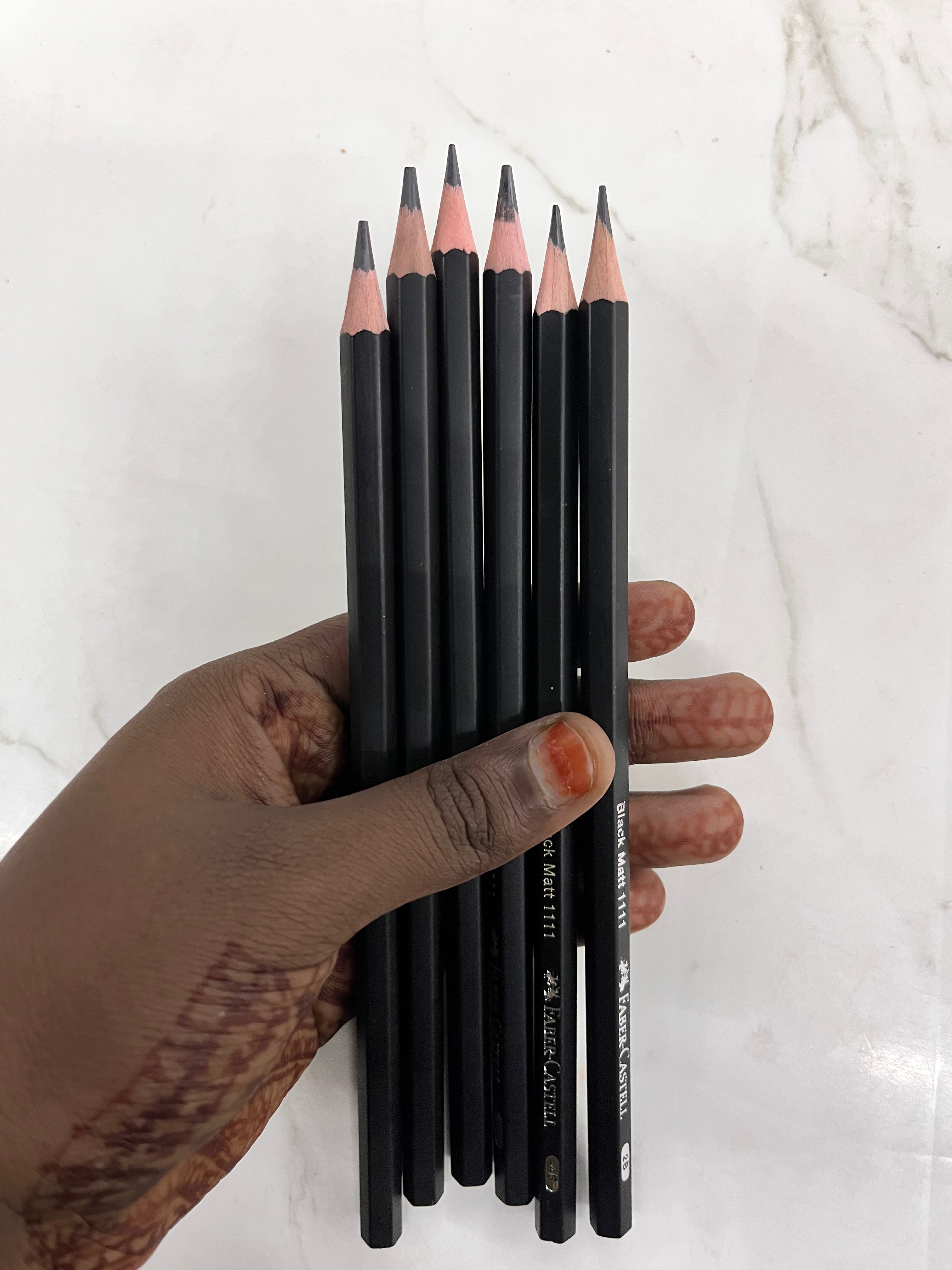 Faber castell 6 drawing pencils zeichenstife 1pack -1161 2b 3b 4b 5b 6b 8b
