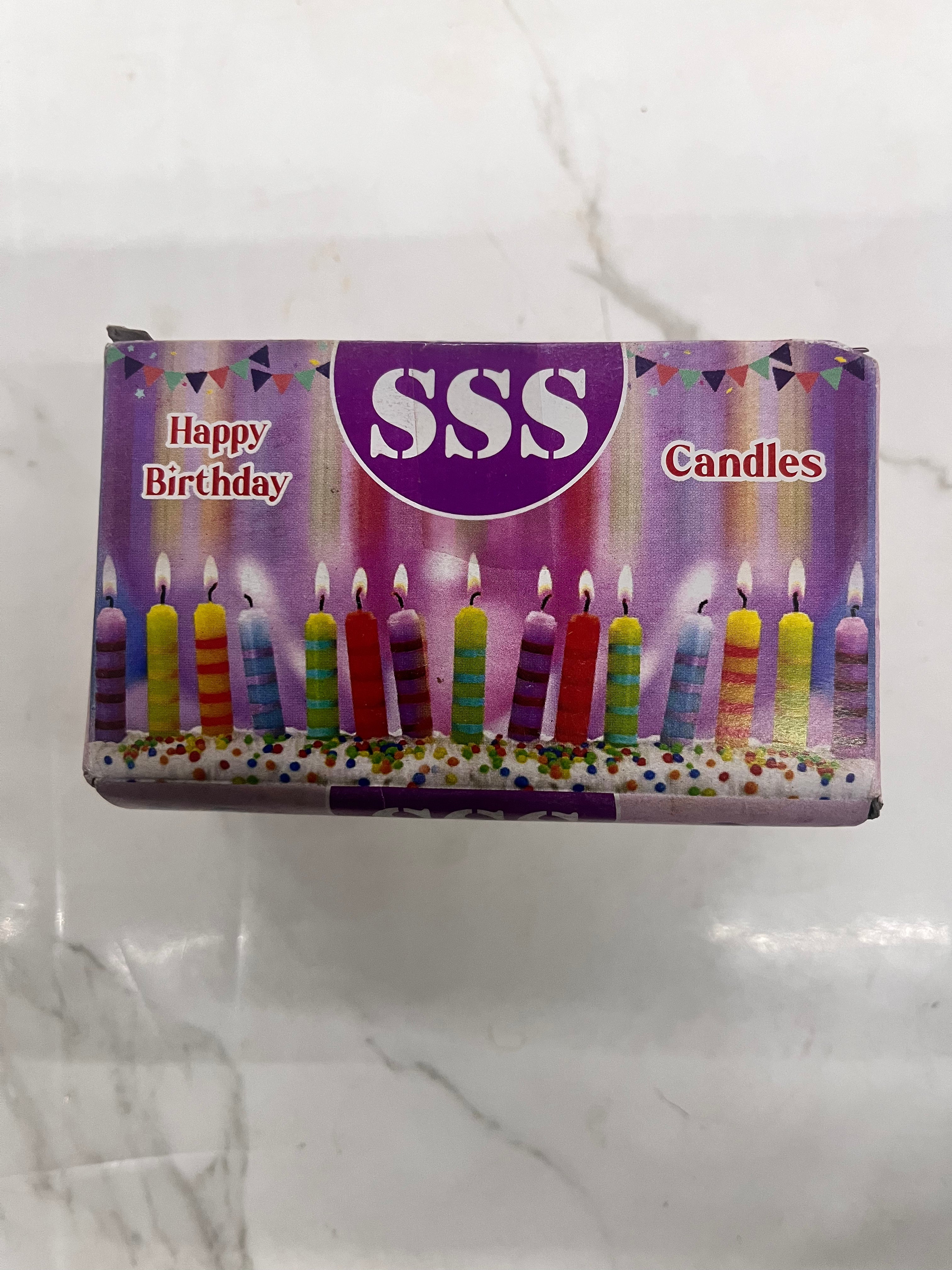Happy  Birthday candles-1box10pc set- bcmh