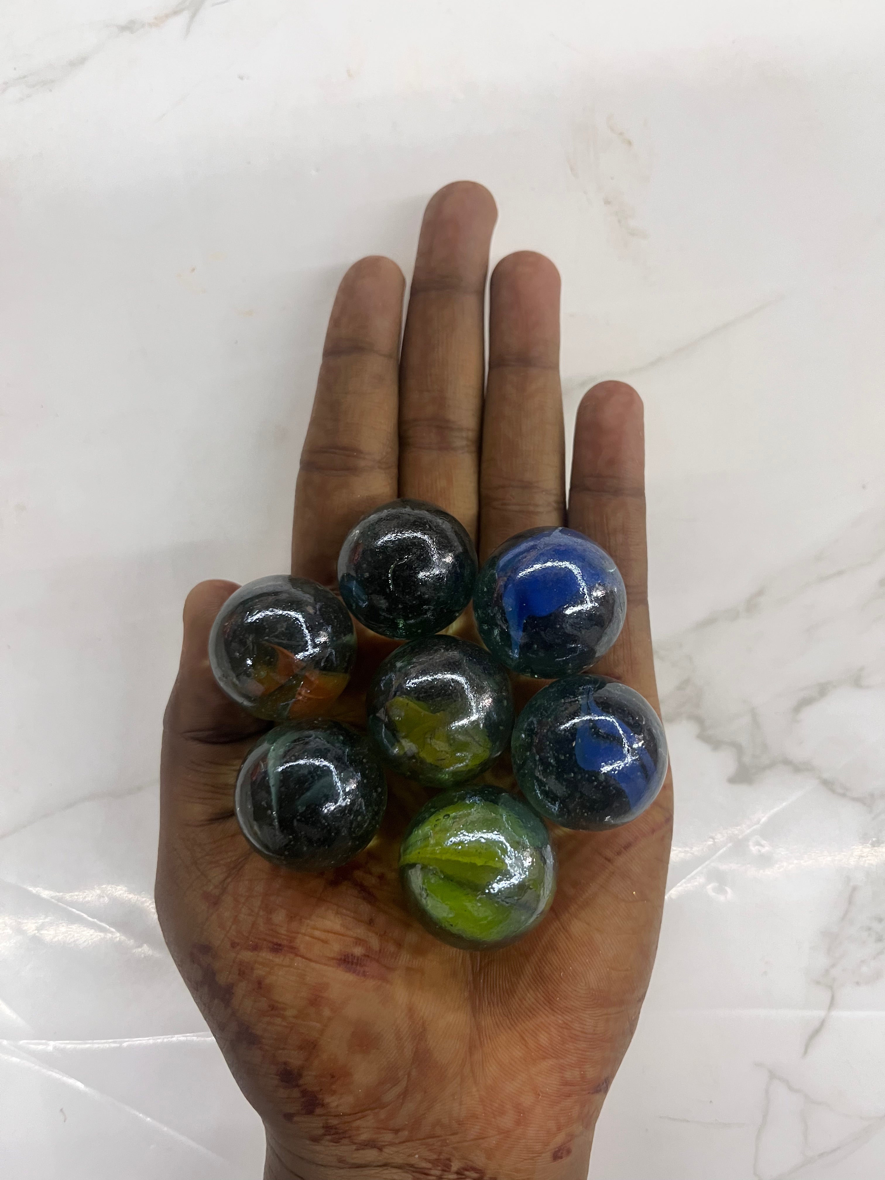 Glass Goli gundu-assorted different size-1pack GGG