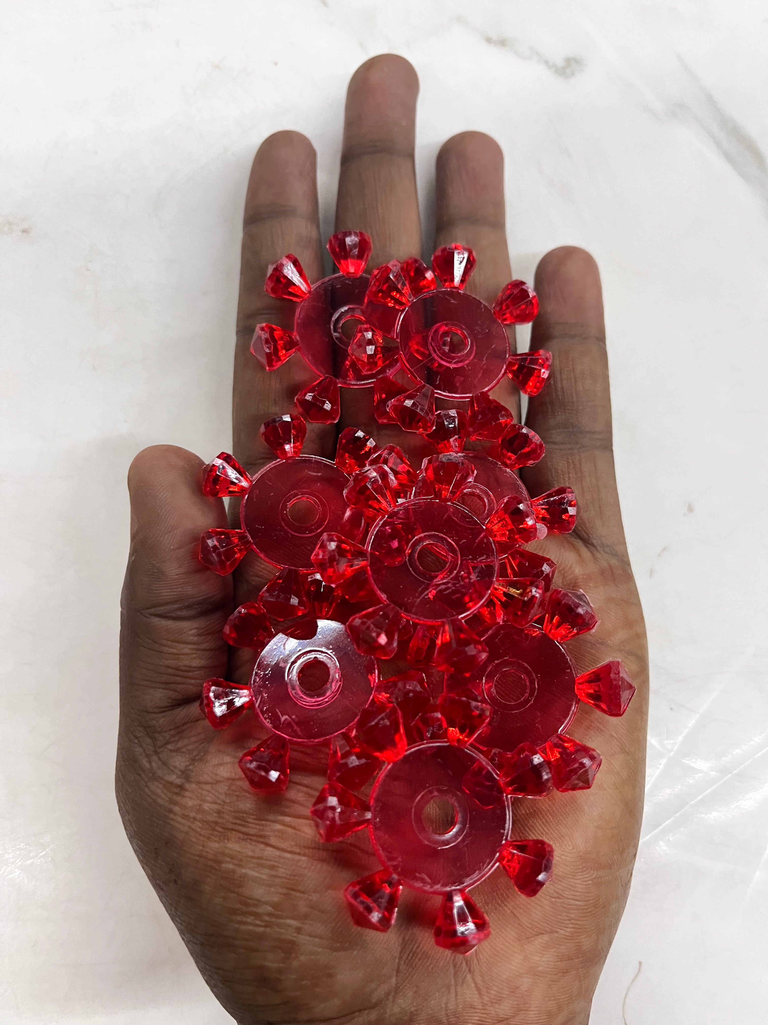 Chakri beads -assorted colours 100g pack