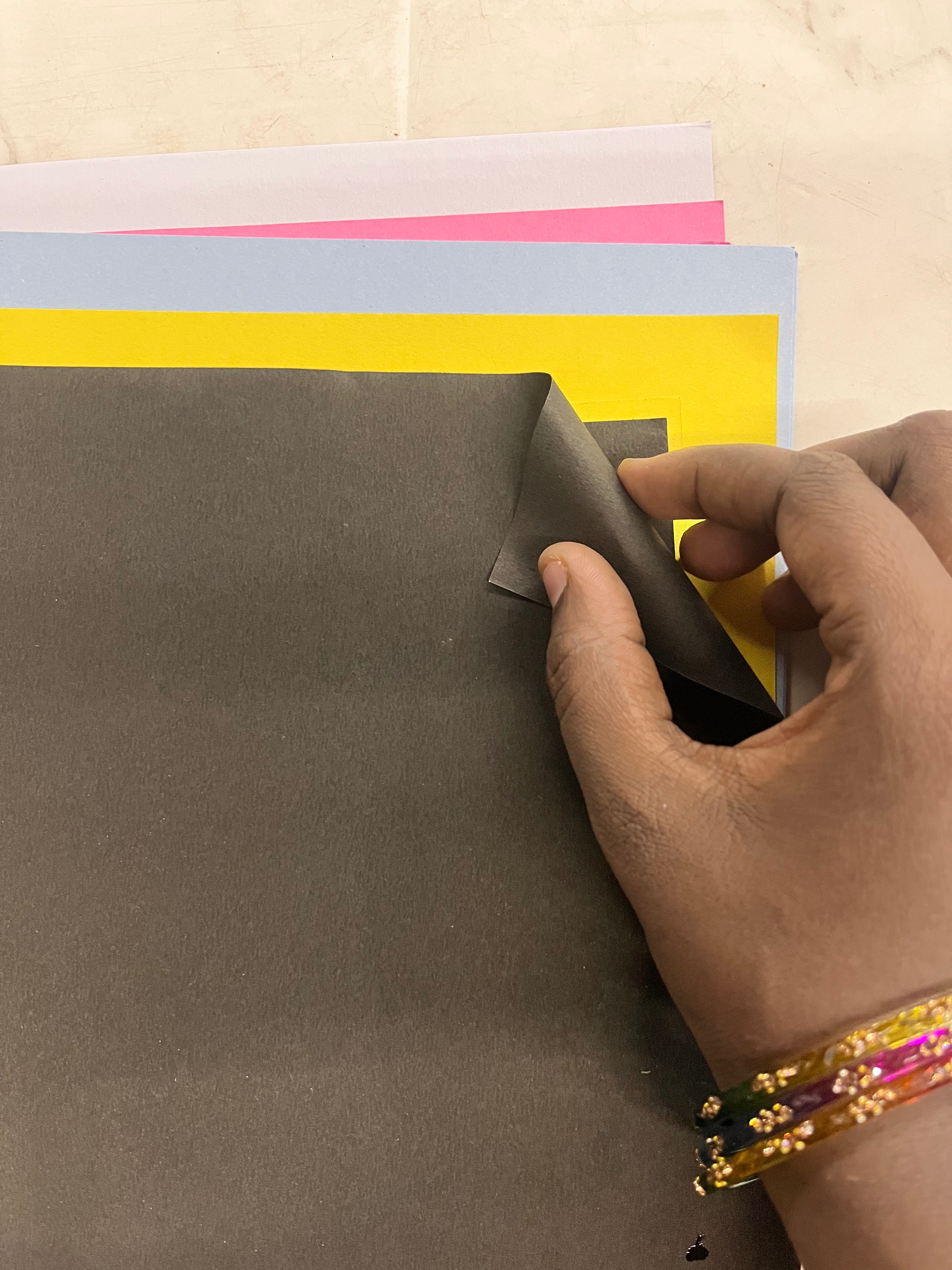 A4 chart paper assorted colours 12sheets KnowHowArtCraft