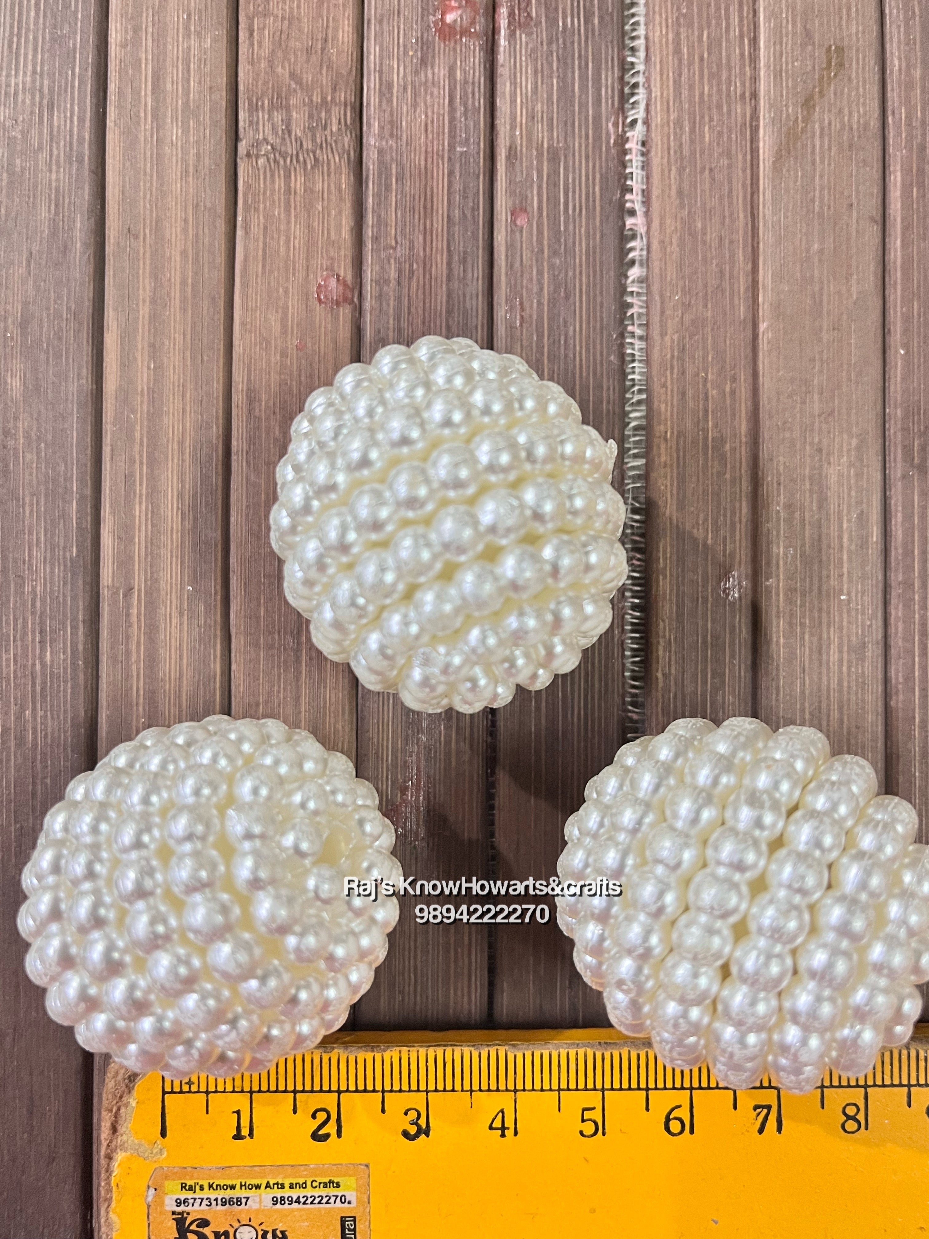 Decorative pearl covered ball - 3 pc in a pack