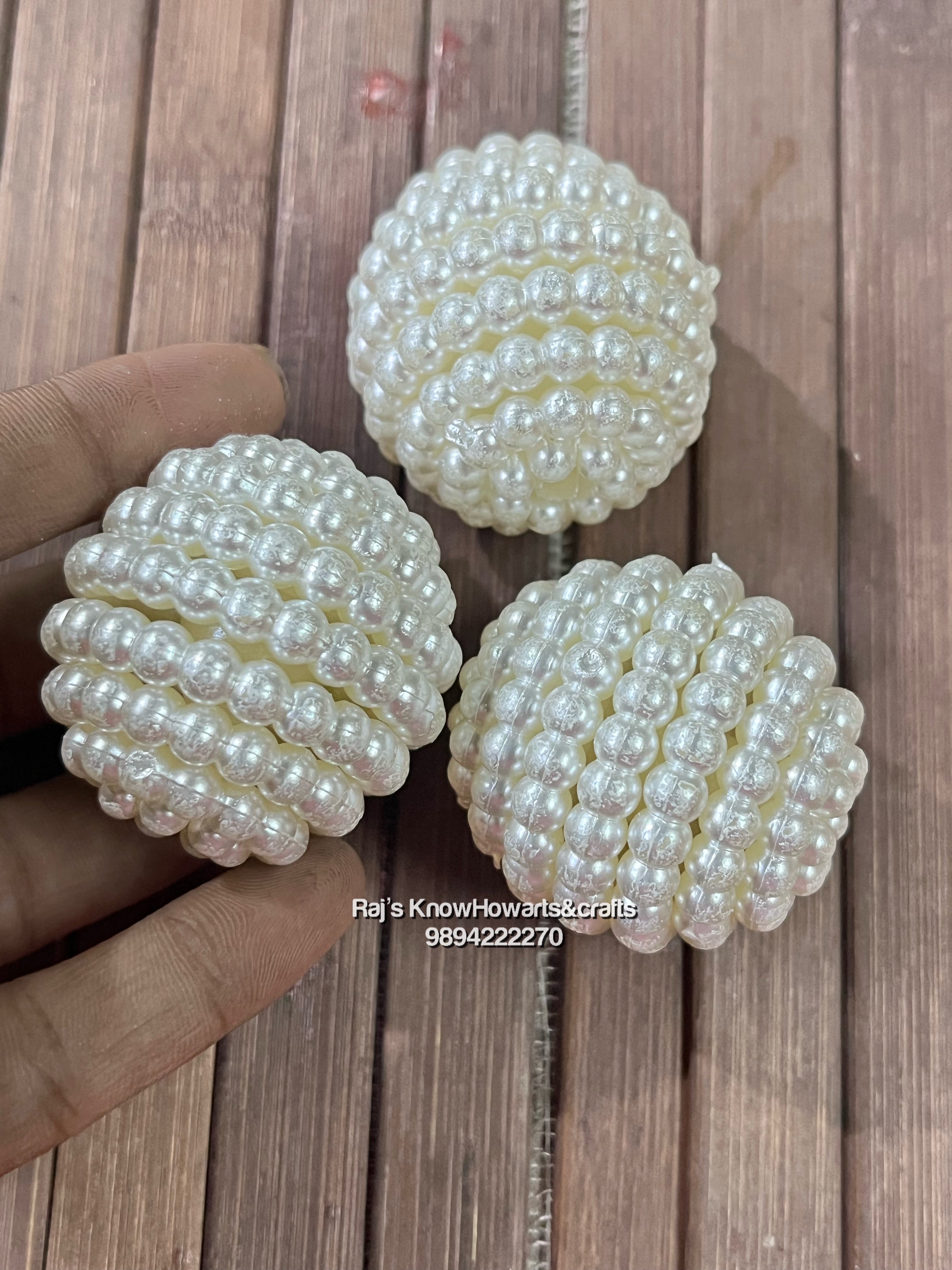 Decorative pearl covered ball - 3 pc in a pack