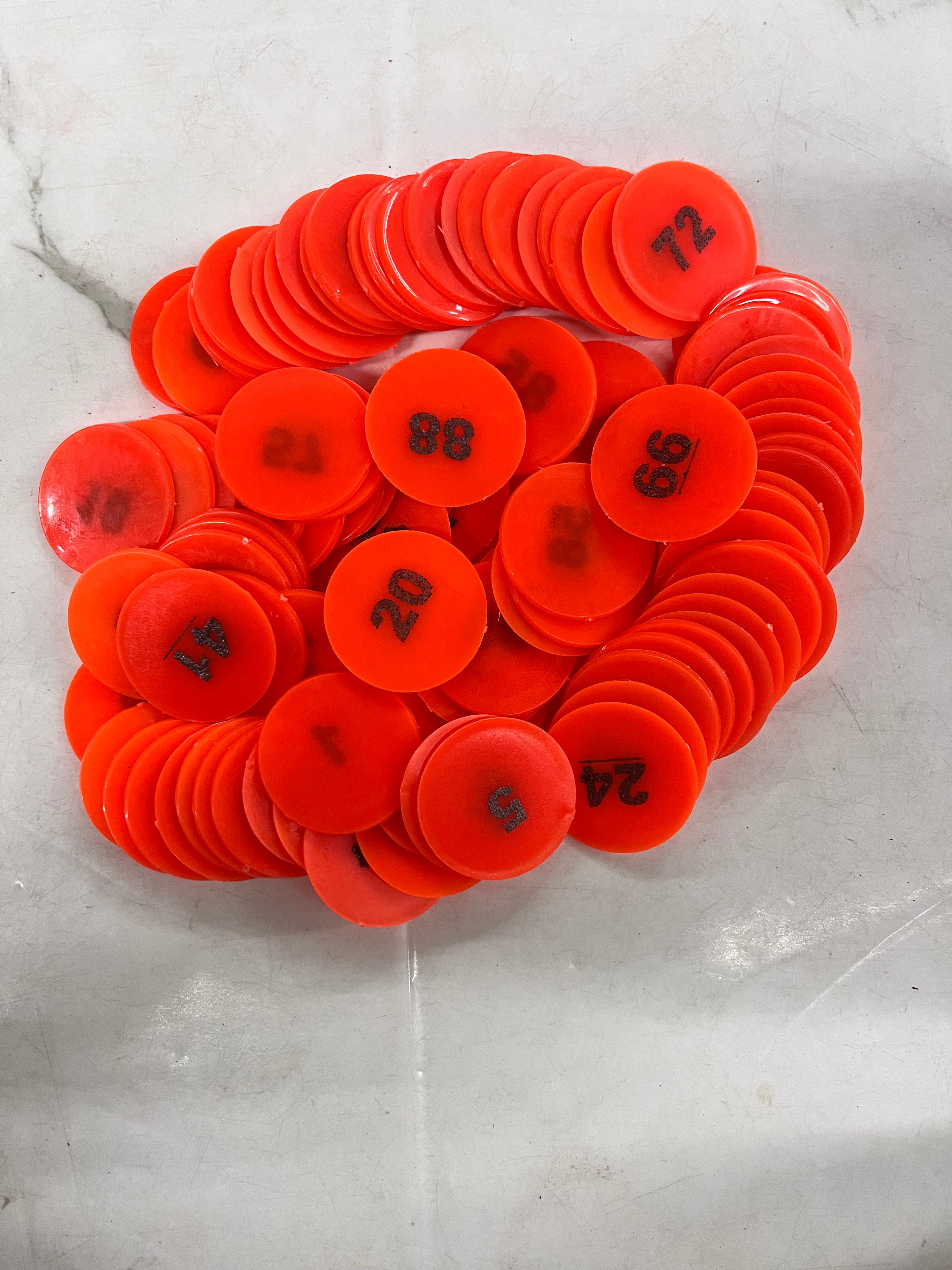 Plastic Token with out hole -1pack