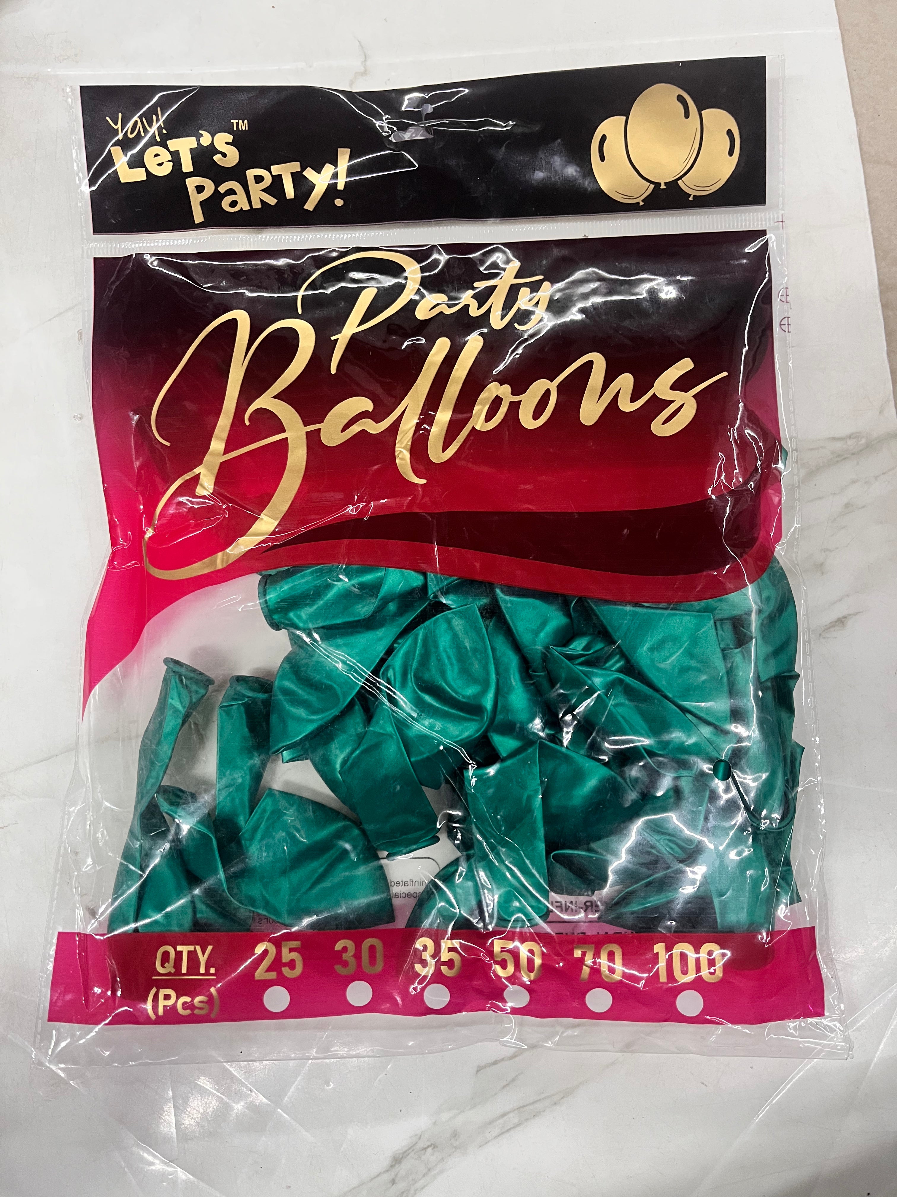 Metallic balloons 50 pcs single colours-1pack