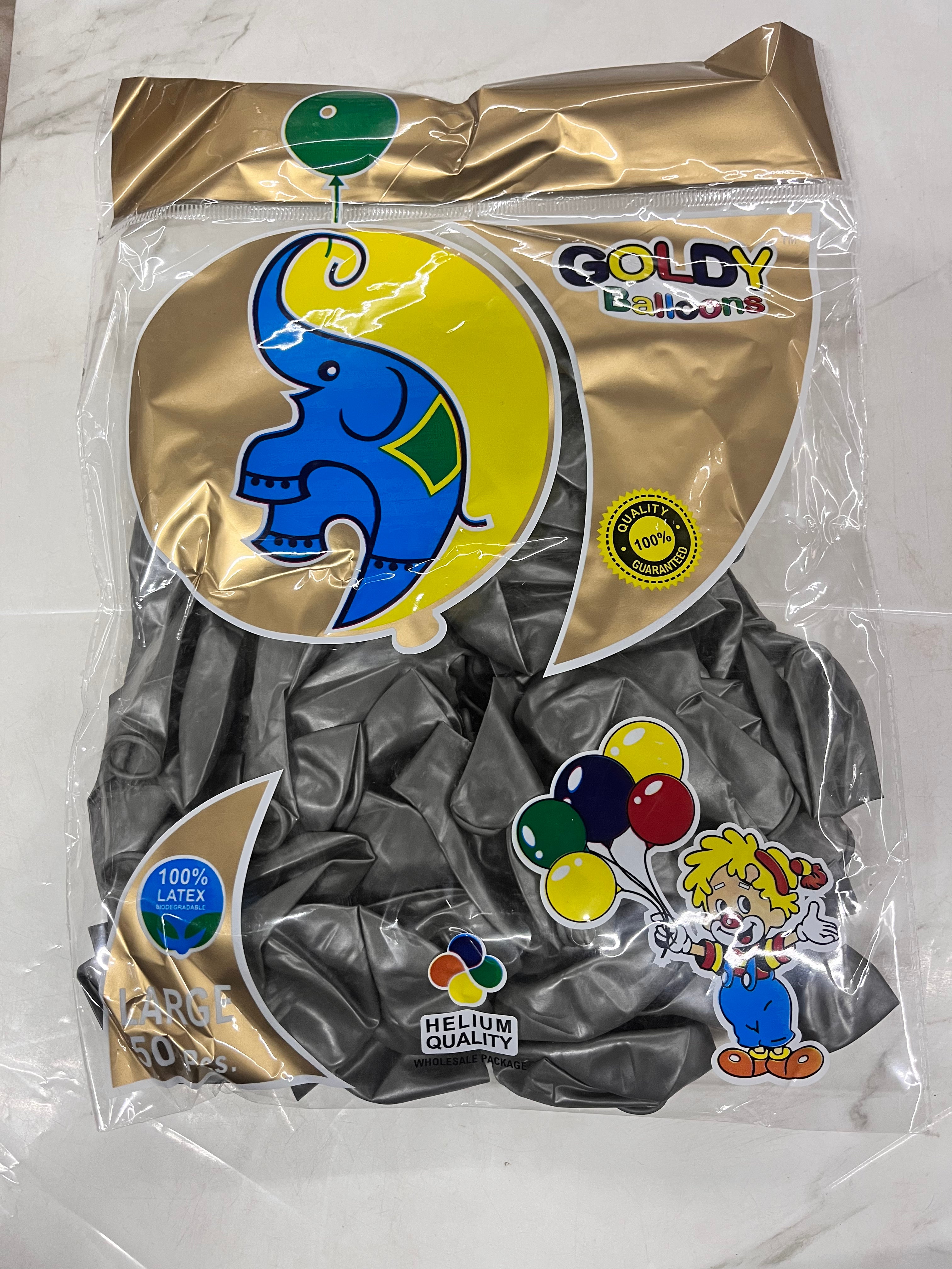 Metallic balloons 50 pcs single colours-1pack