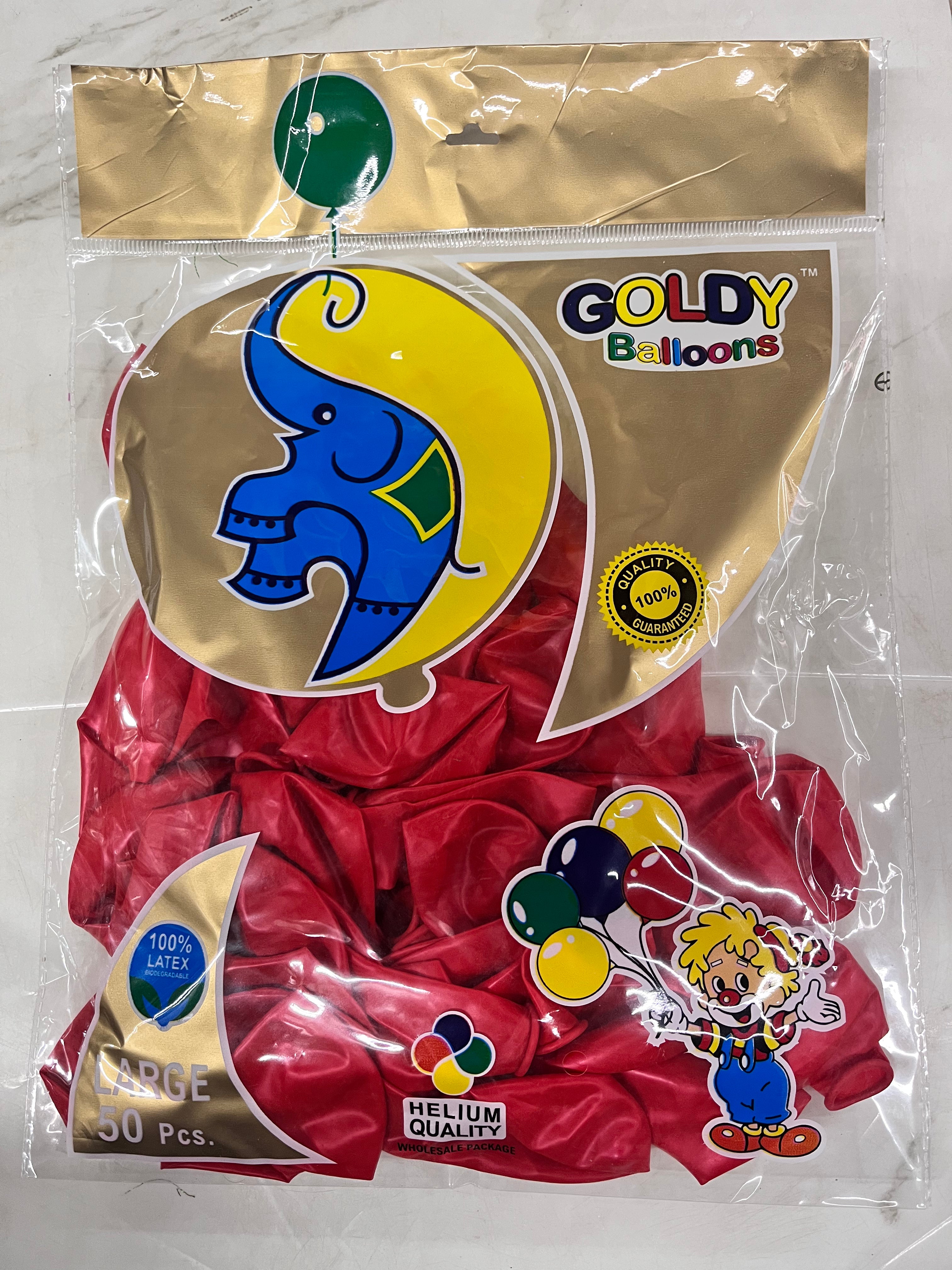 Metallic balloons 50 pcs single colours-1pack