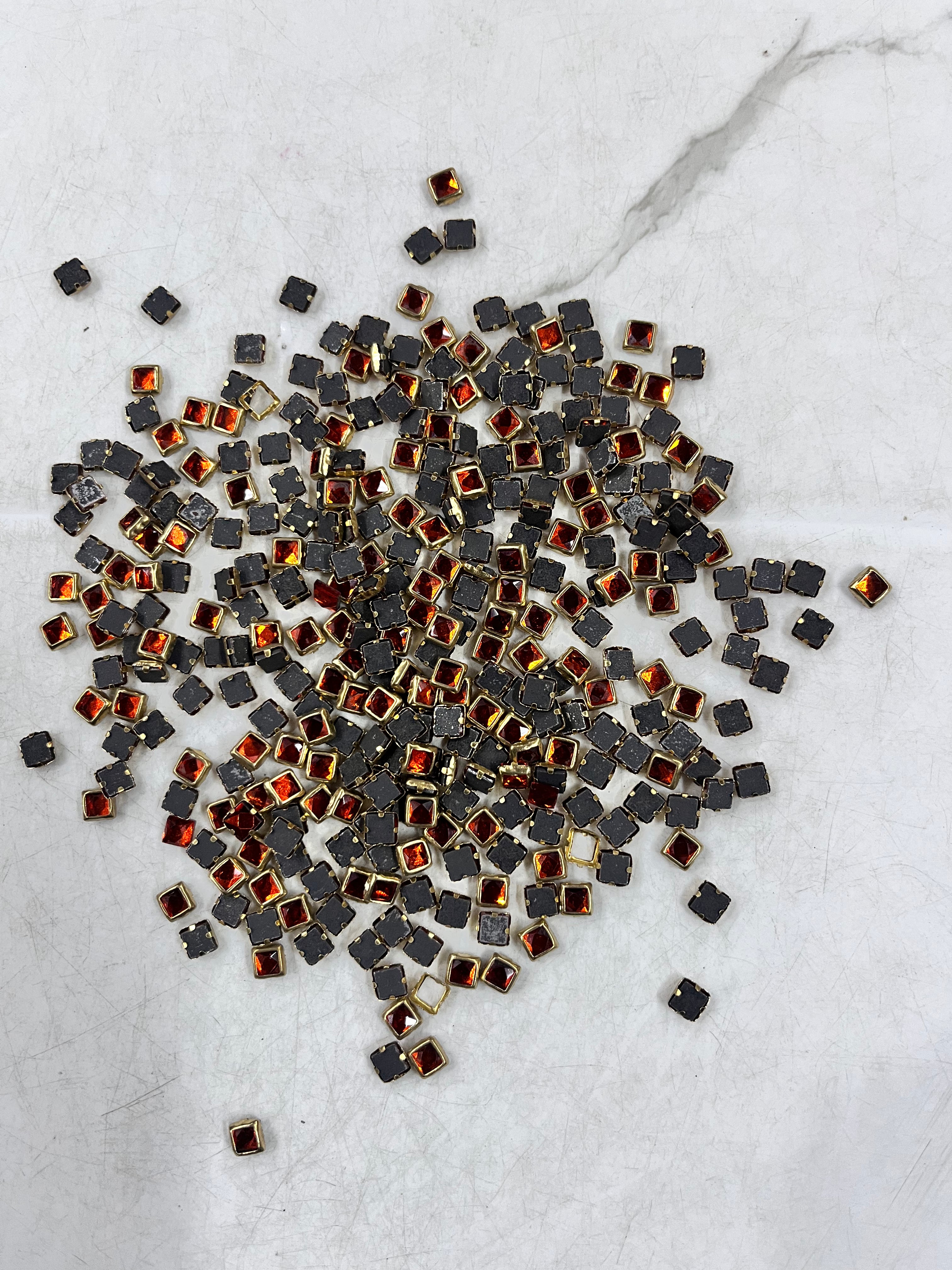 Square frame kundan stone  50g-1pack difference colours available -RFKN