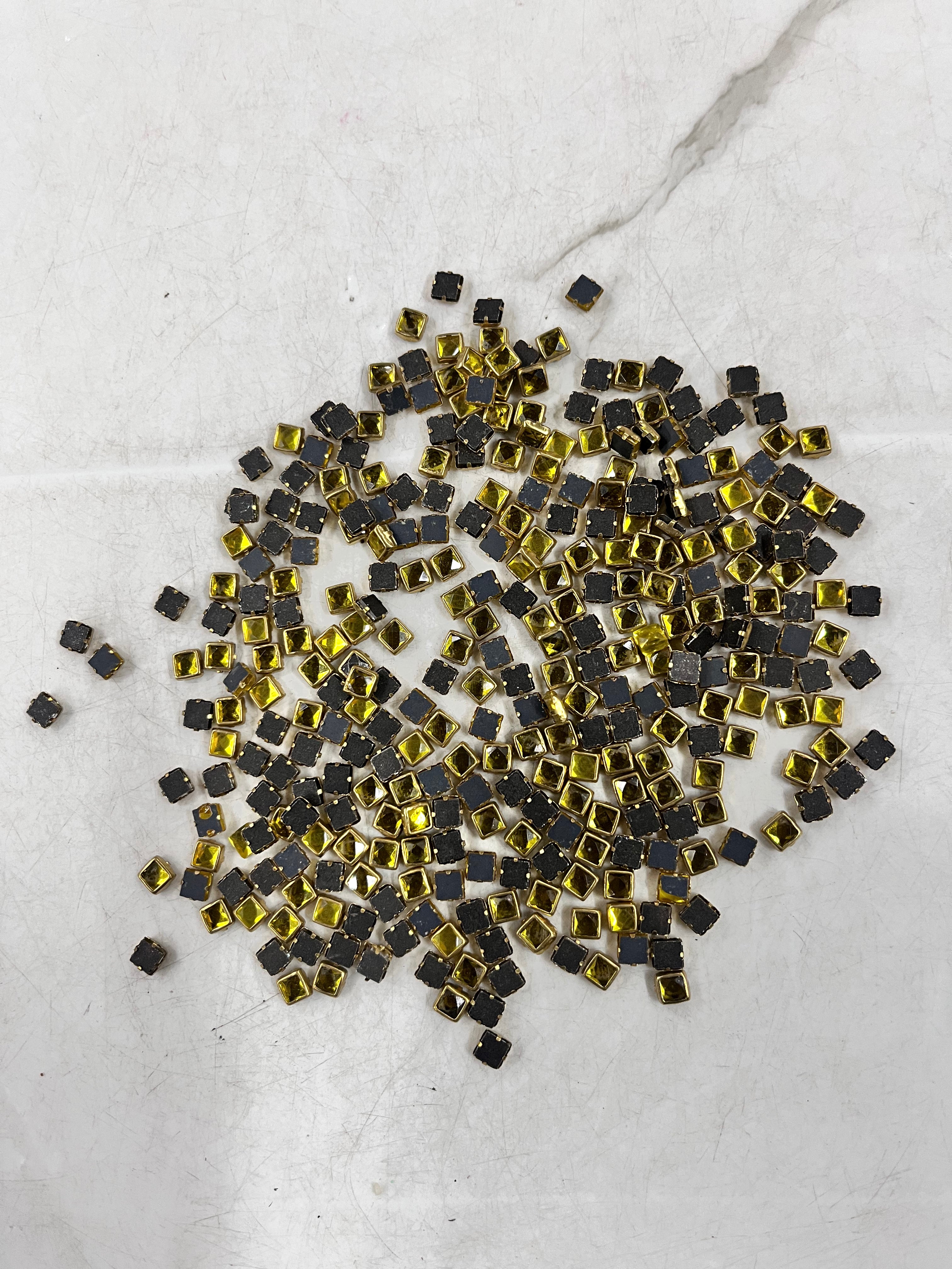 Square frame kundan stone  50g-1pack difference colours available -RFKN