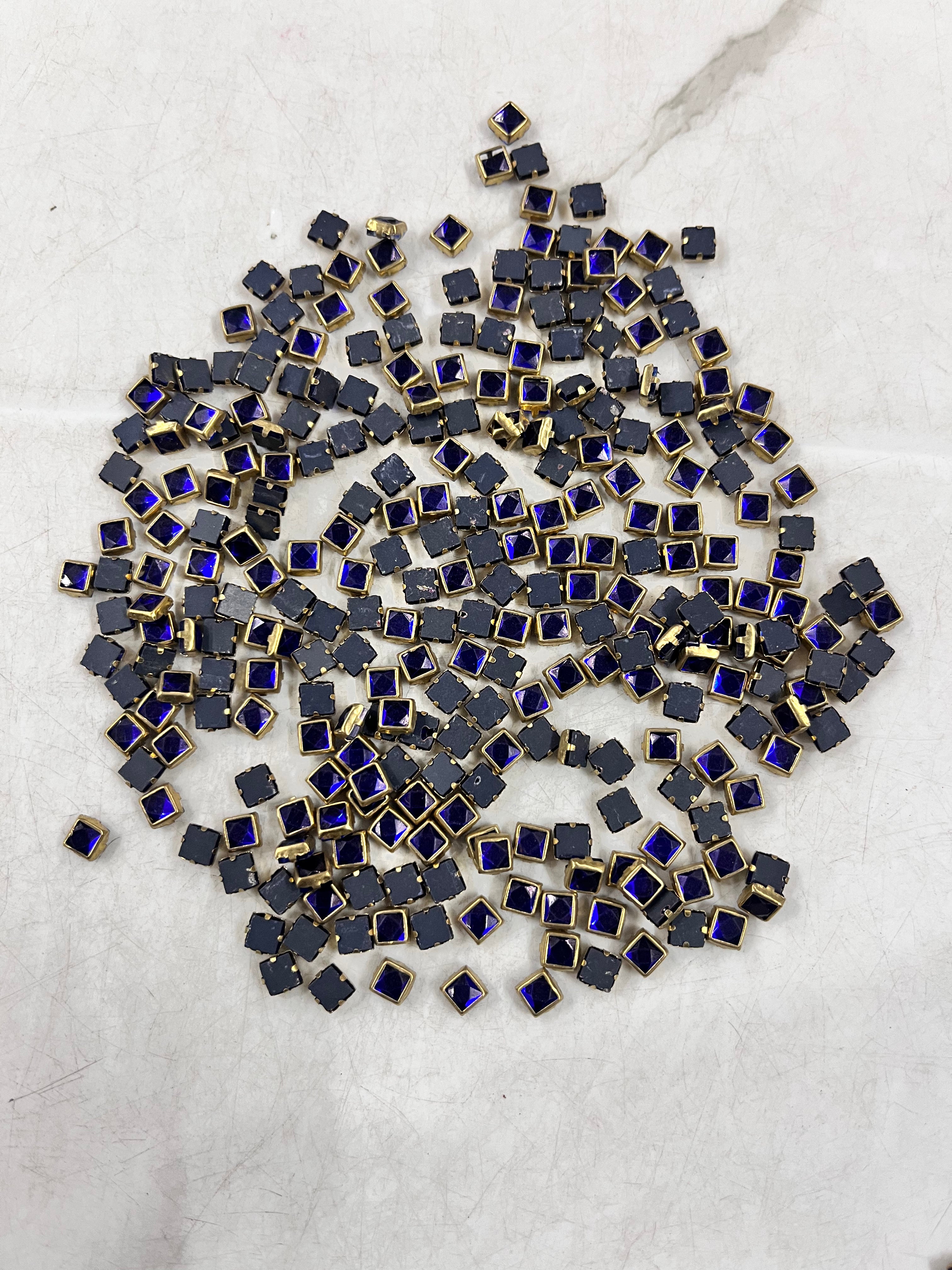 Square frame kundan stone  50g-1pack difference colours available -RFKN