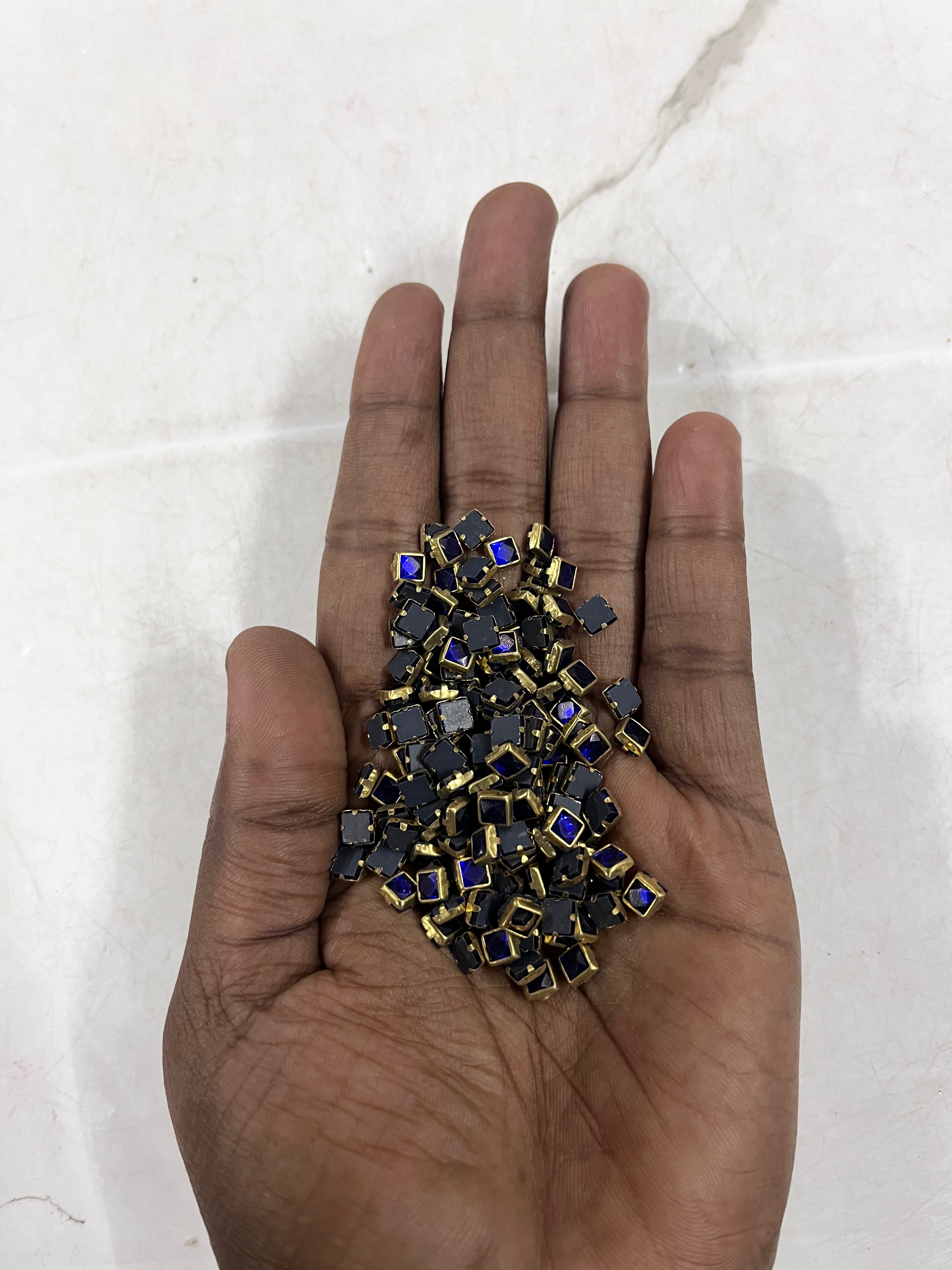 Square frame kundan stone  50g-1pack difference colours available -RFKN