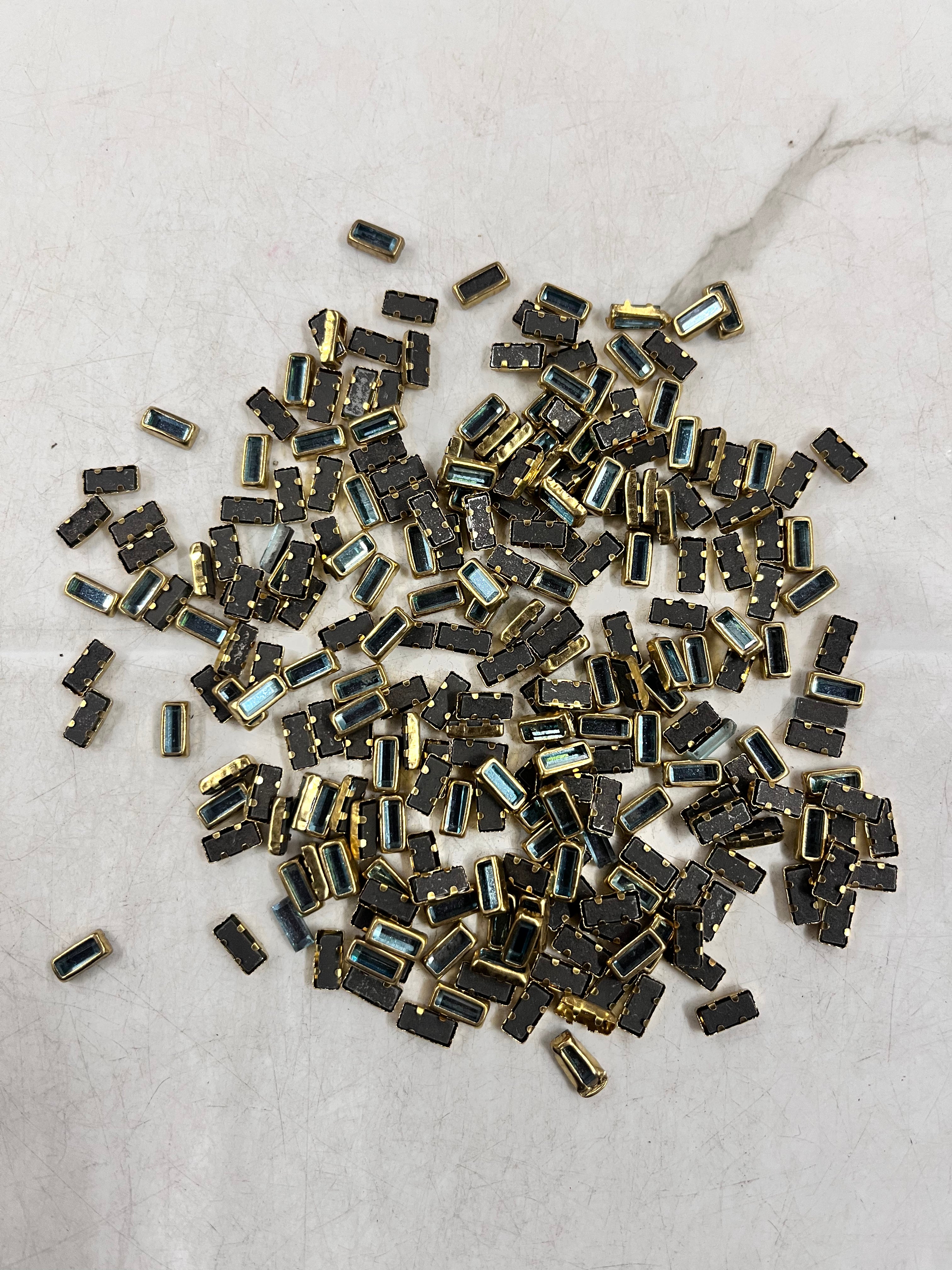 Rectangle frame kundan stone  50g-1pack difference colours available -RFKN