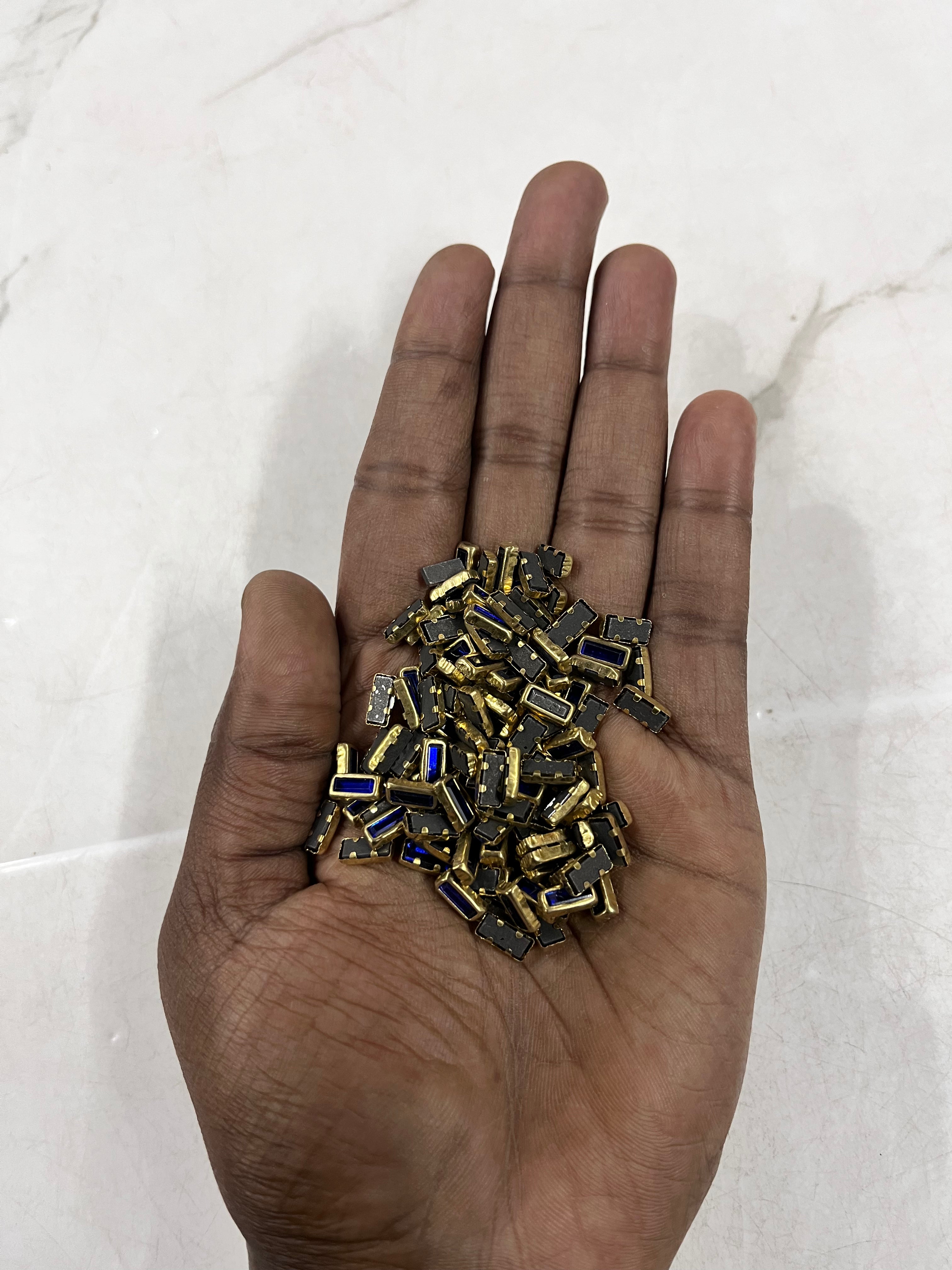 Rectangle frame kundan stone  50g-1pack difference colours available -RFKN