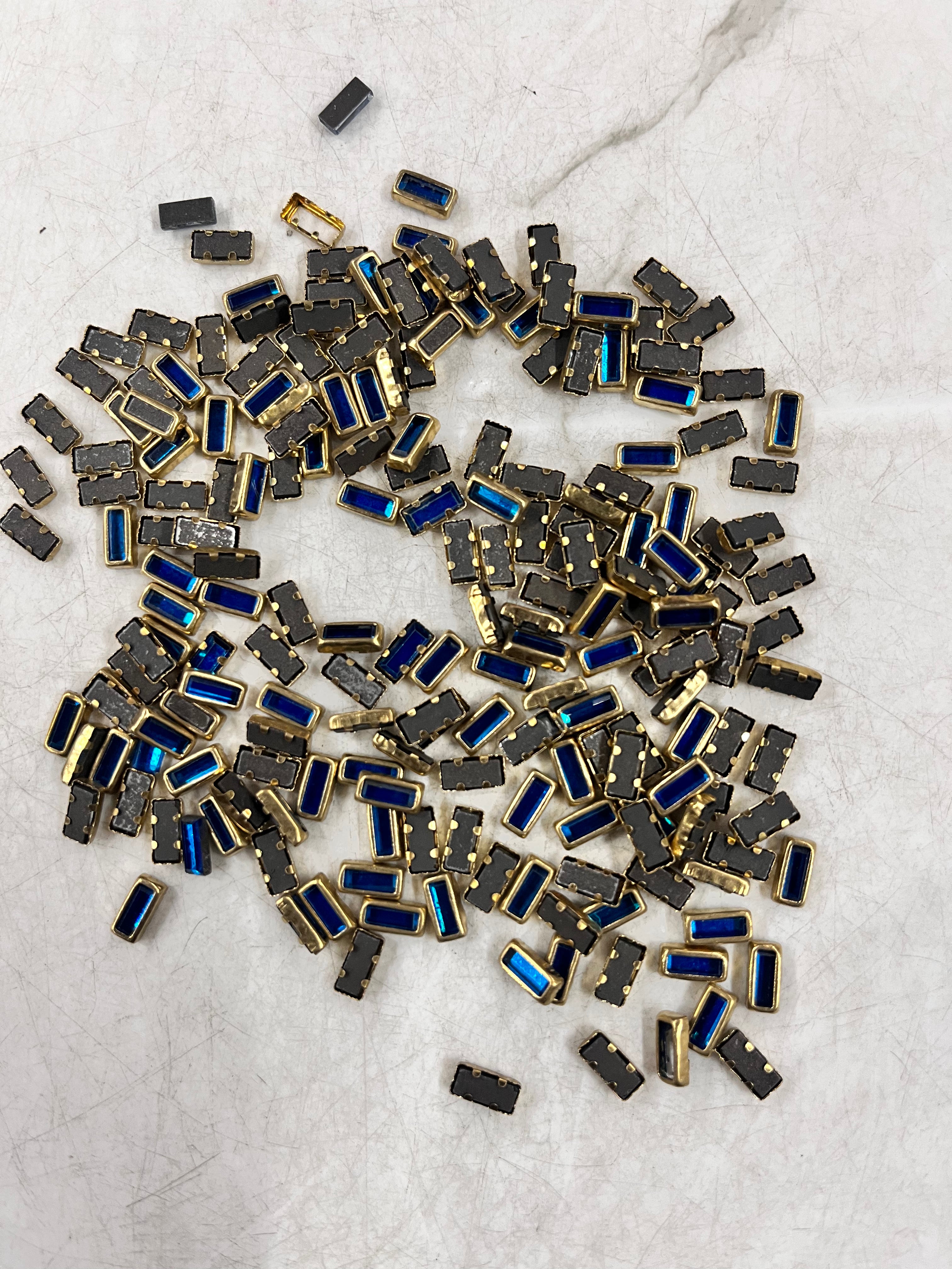 Rectangle frame kundan stone  50g-1pack difference colours available -RFKN