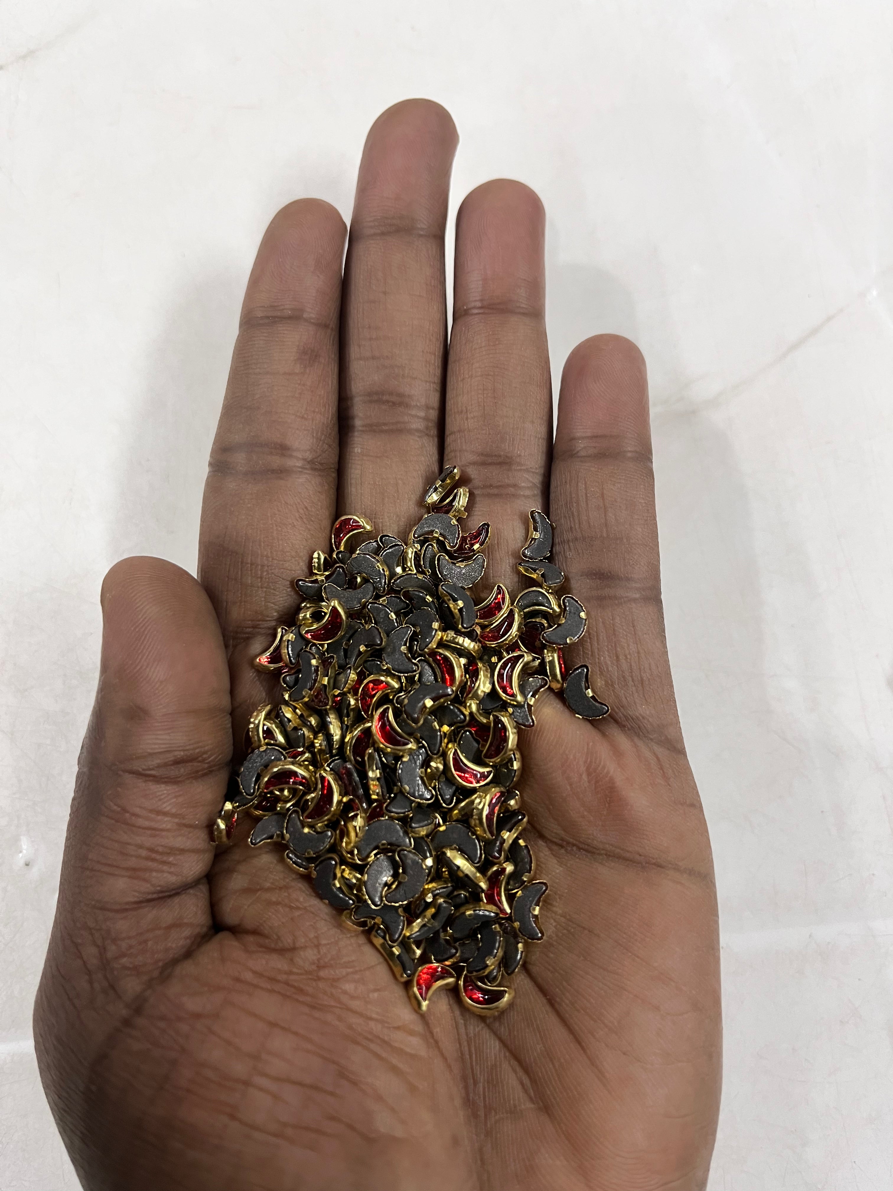 Moon frame kundan stone  50g-1pack difference colours available -MFKN