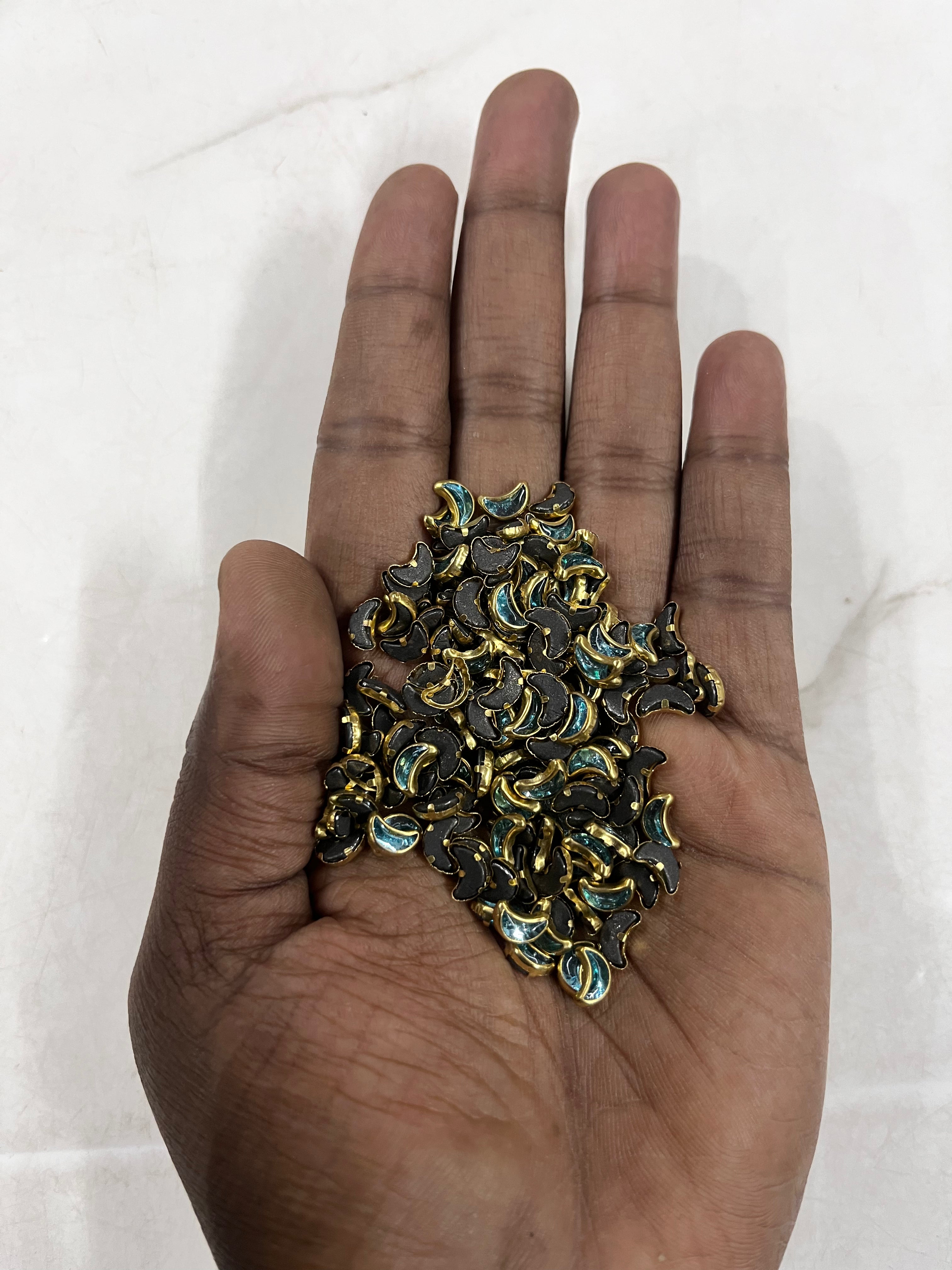 Moon frame kundan stone  50g-1pack difference colours available -MFKN
