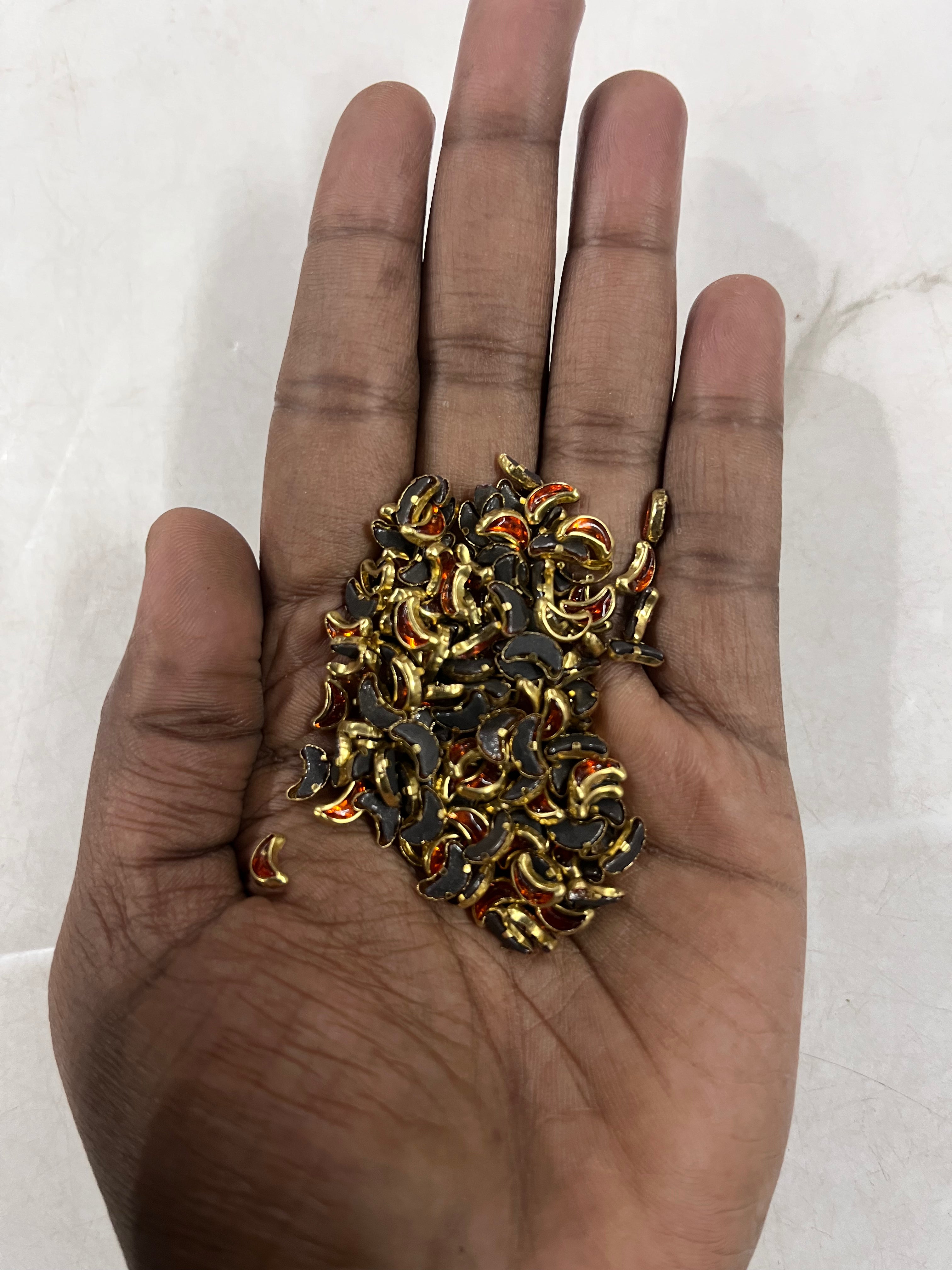 Moon frame kundan stone  50g-1pack difference colours available -MFKN