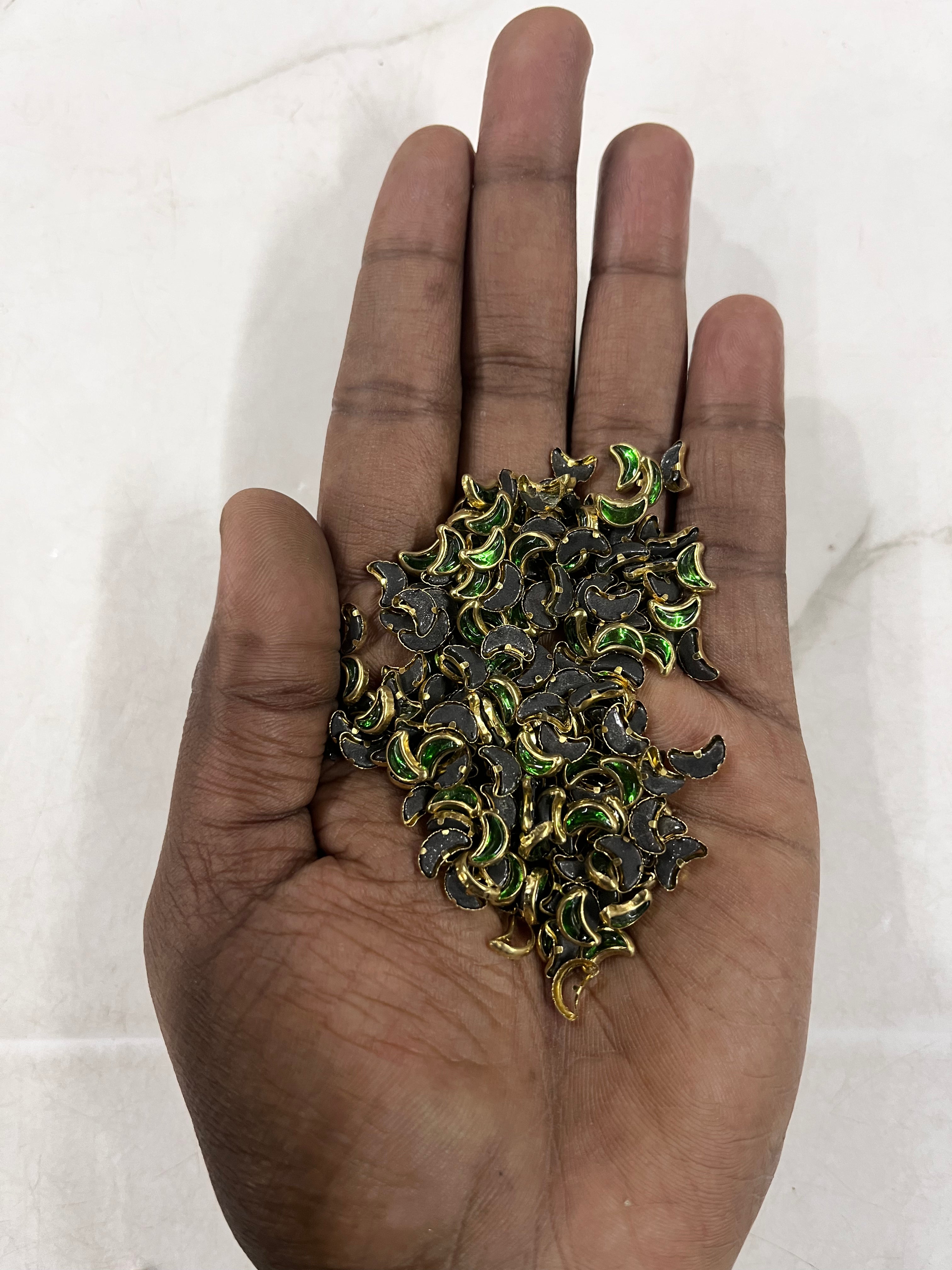 Moon frame kundan stone  50g-1pack difference colours available -MFKN