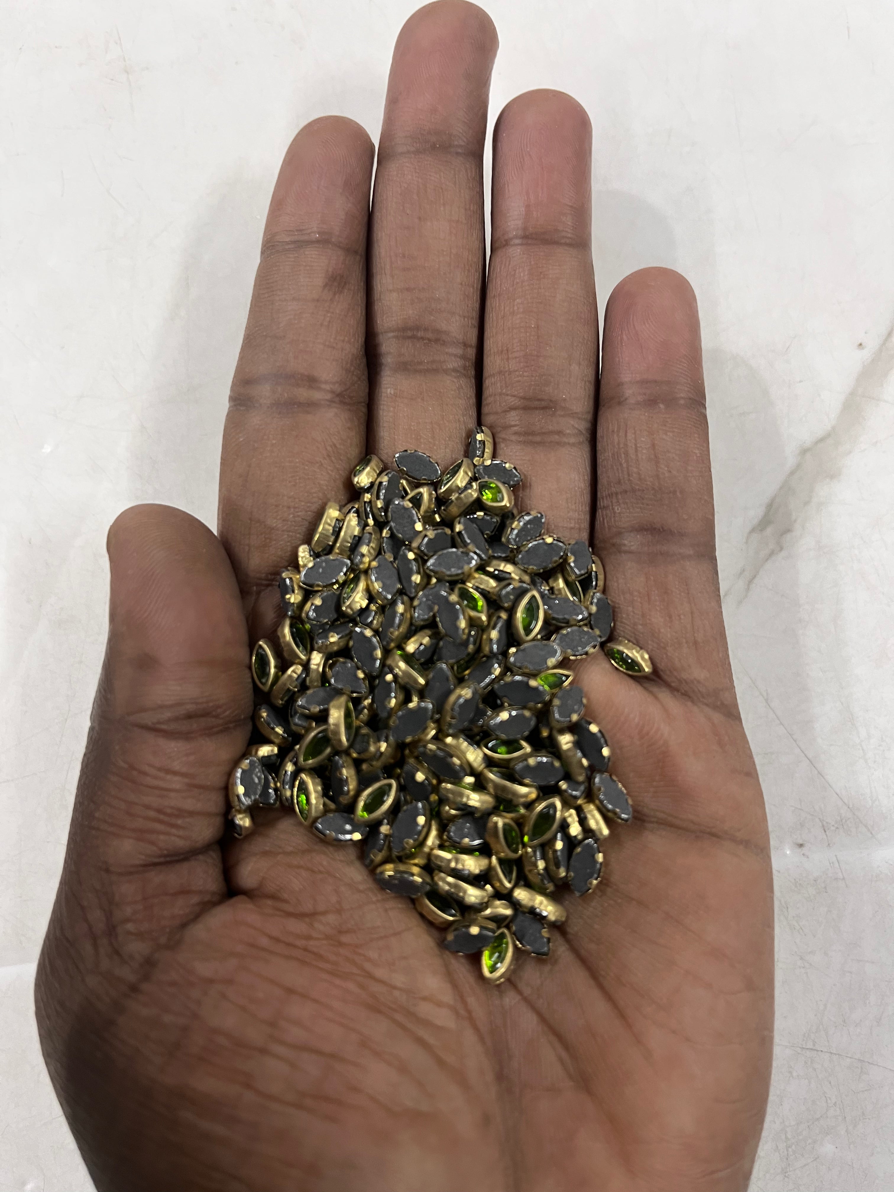 Eye shape frame kundan stone  50g-1pack difference colours available -EFKN