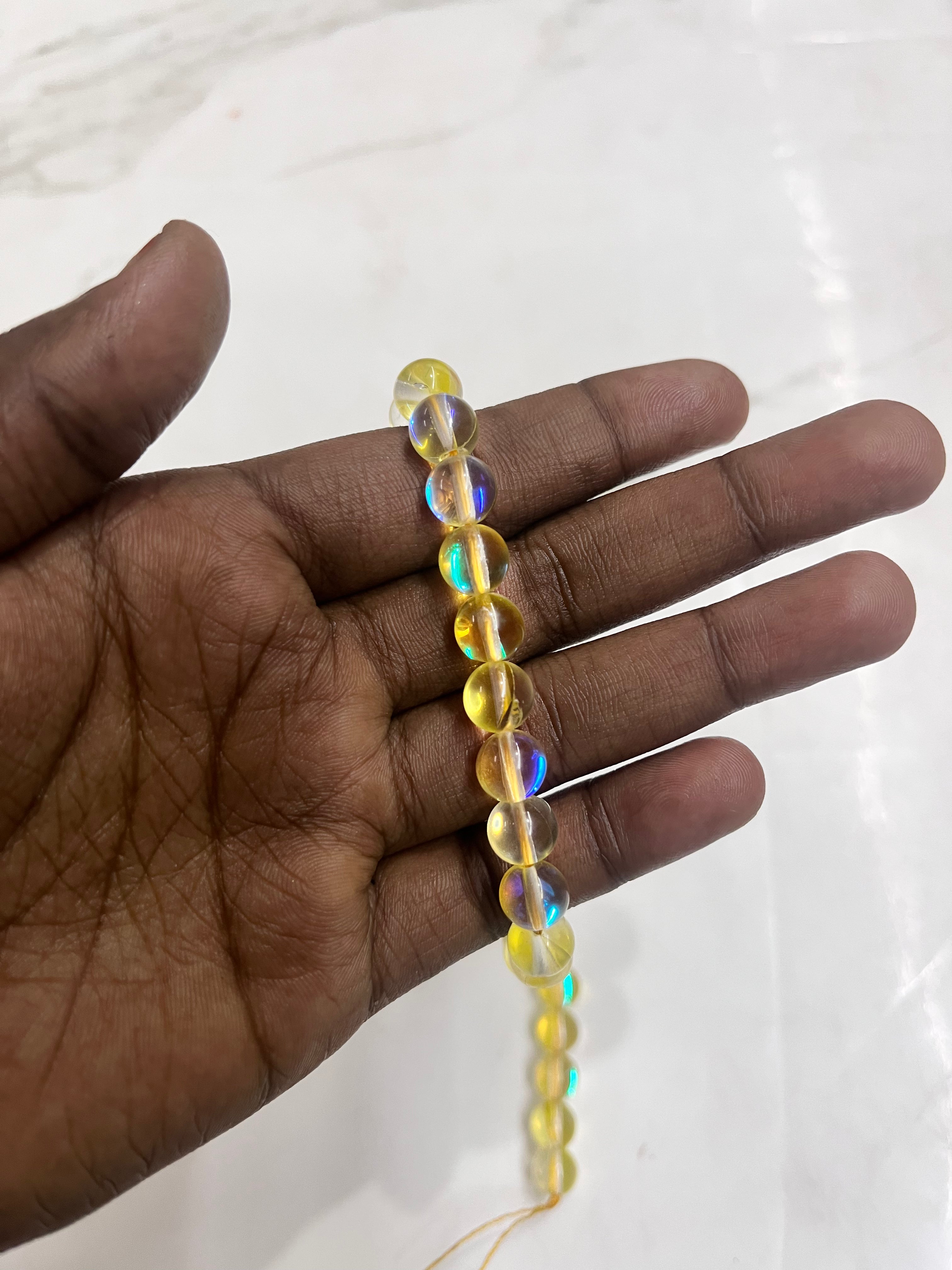 8mm double shining aura beads assorted colours any 3 pack