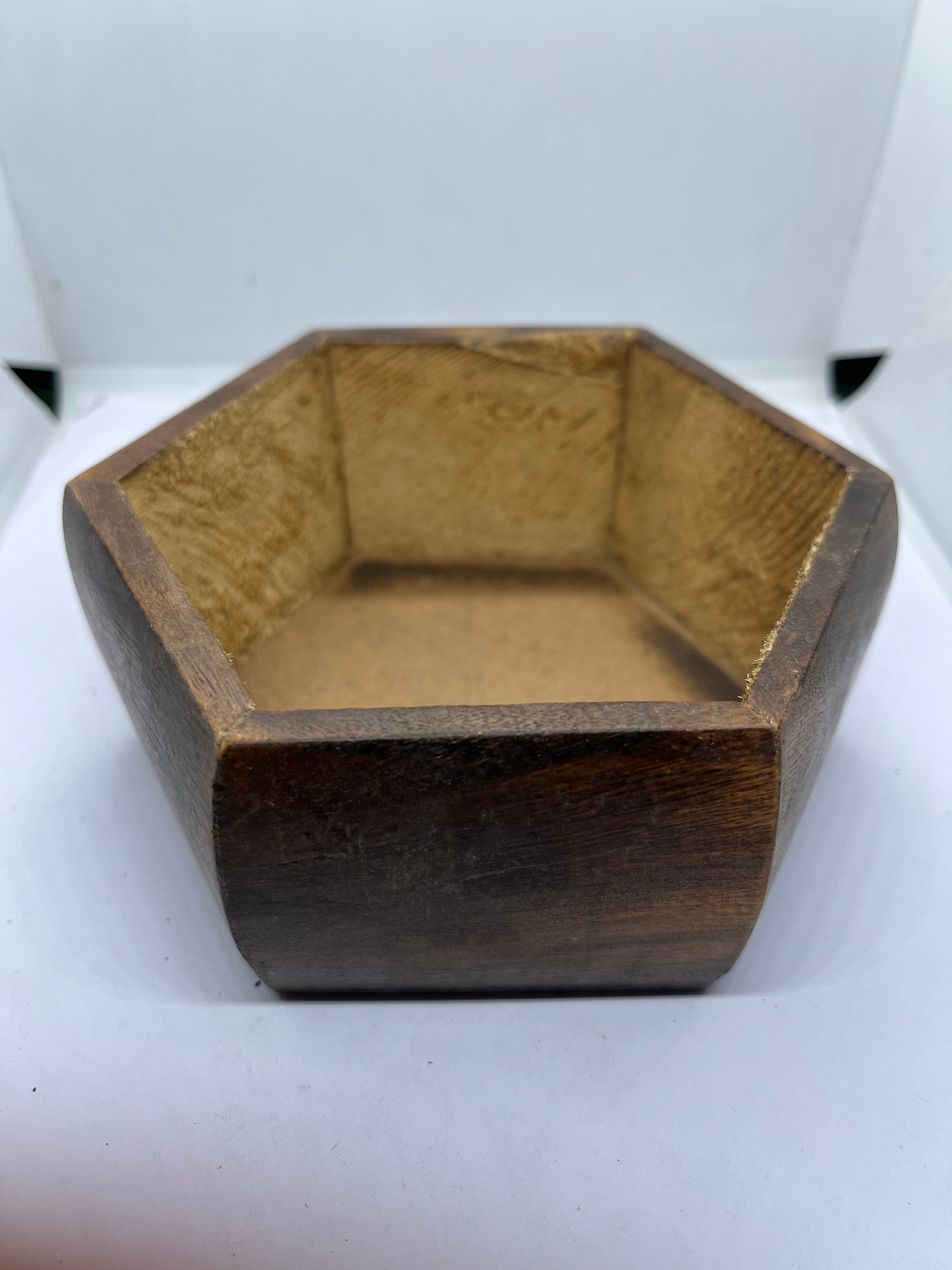 Icraft creek wooden hexagon serving bowl