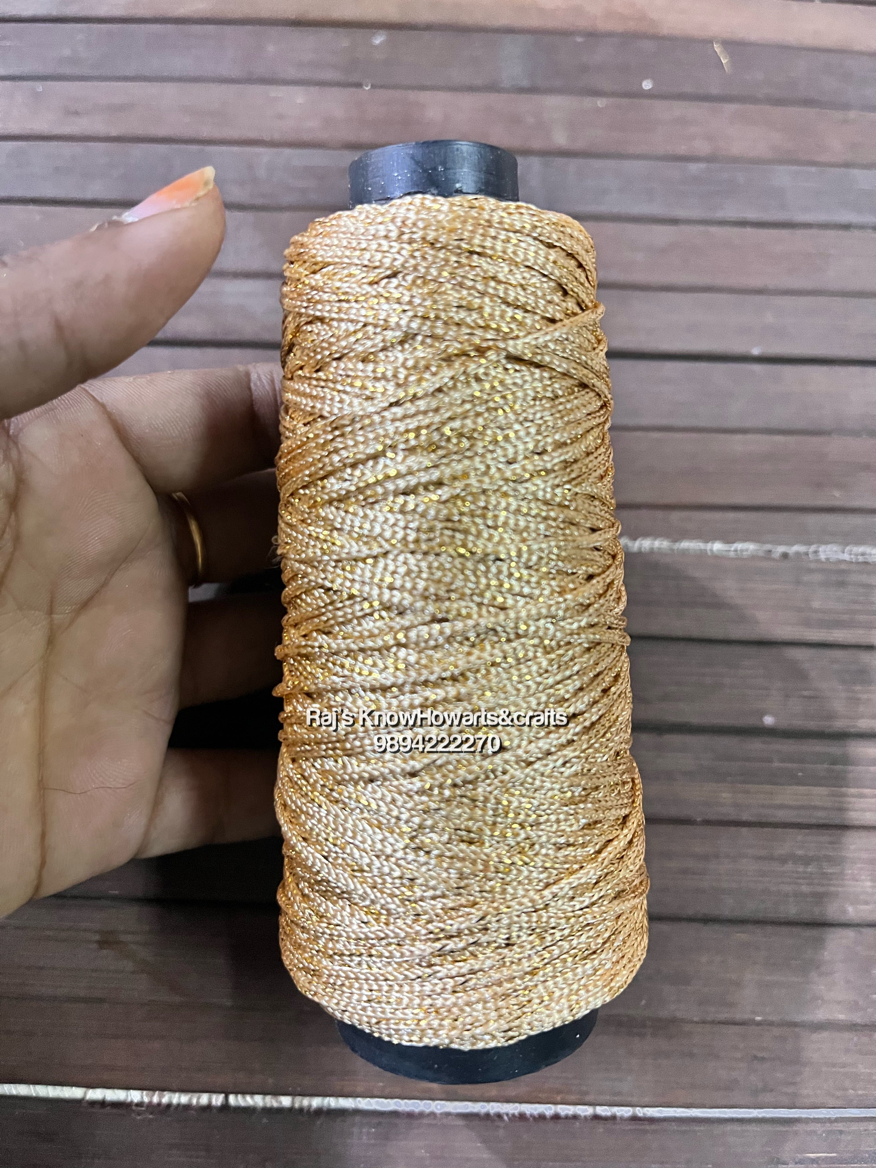 4mm gold chrochet thread