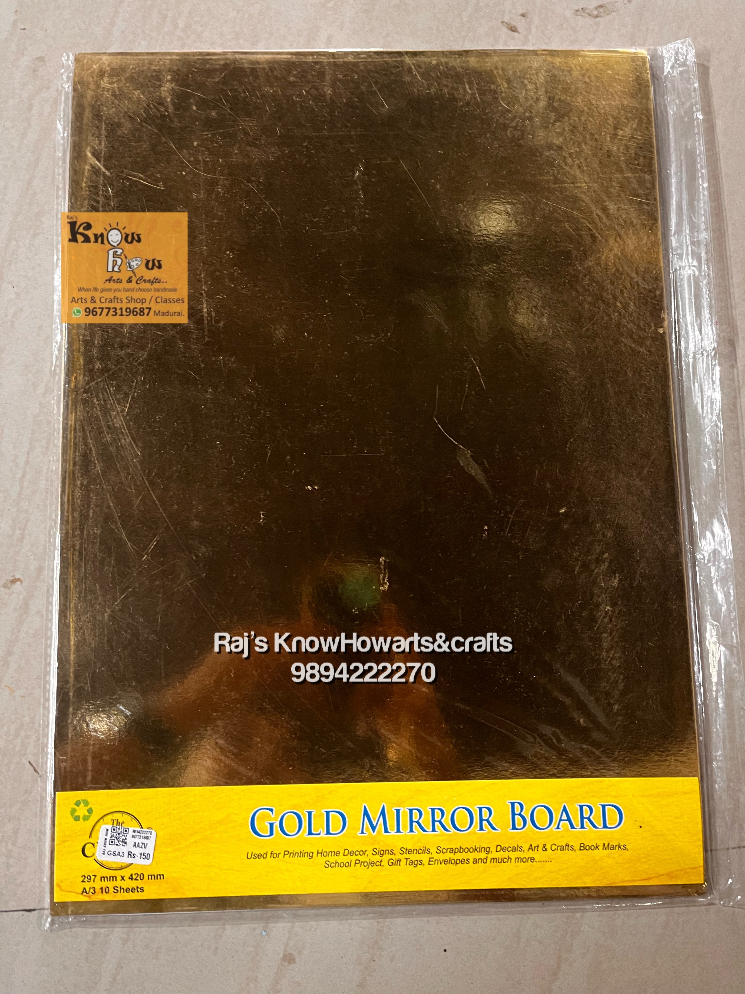 Gold mirror board A/3 10 sheets