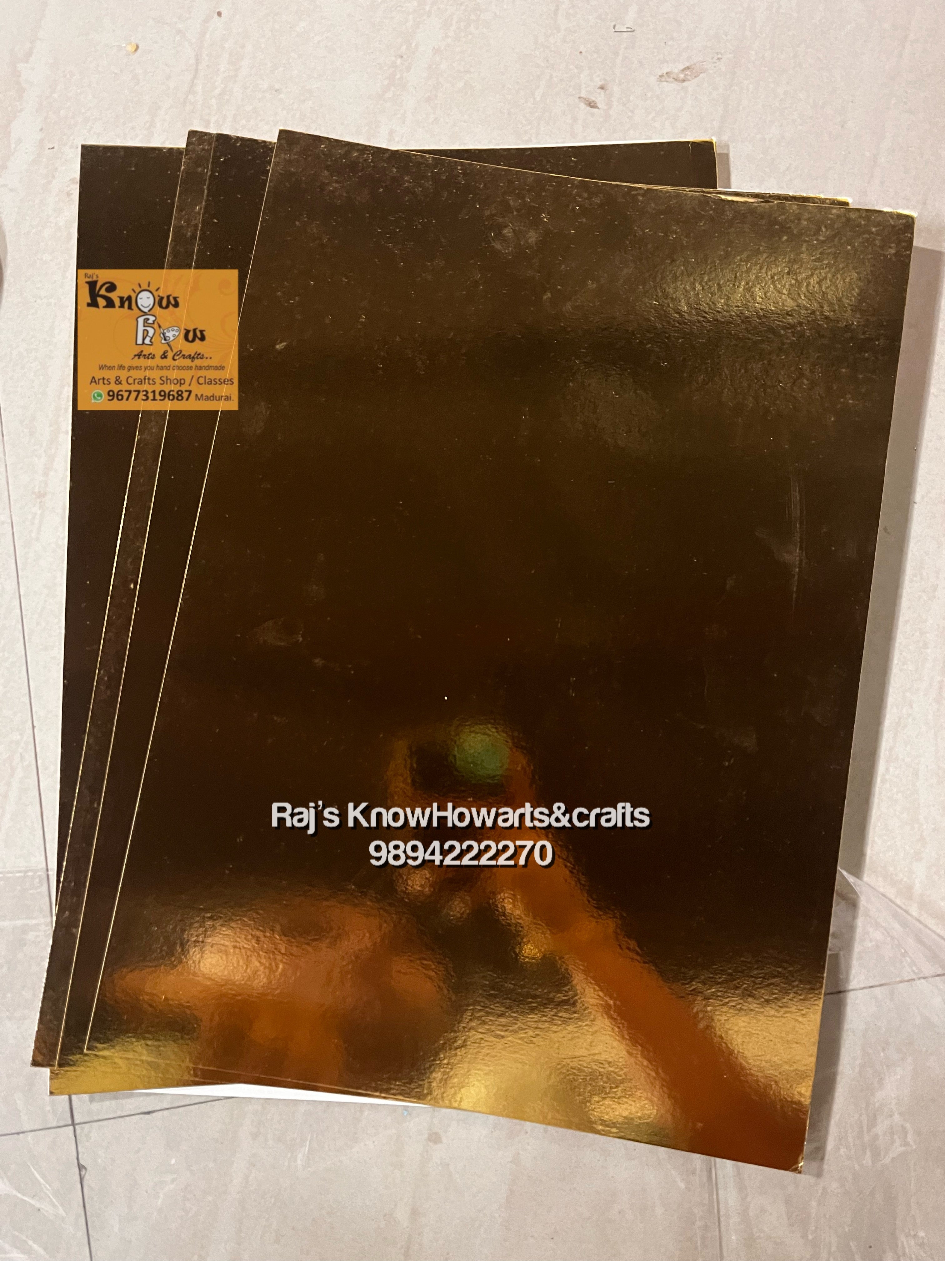 Gold mirror board A/3 10 sheets