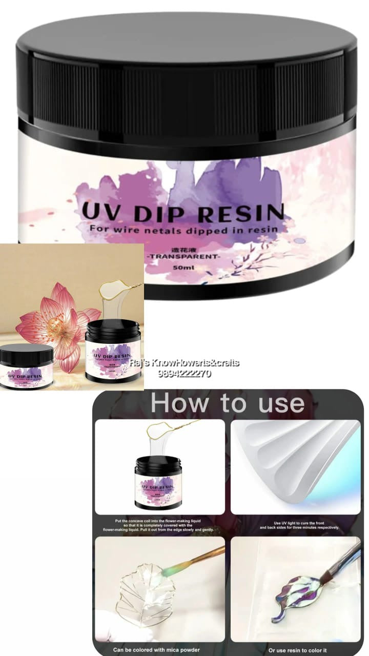 UV Dip resin Transparent mini  50ml- 1 pc