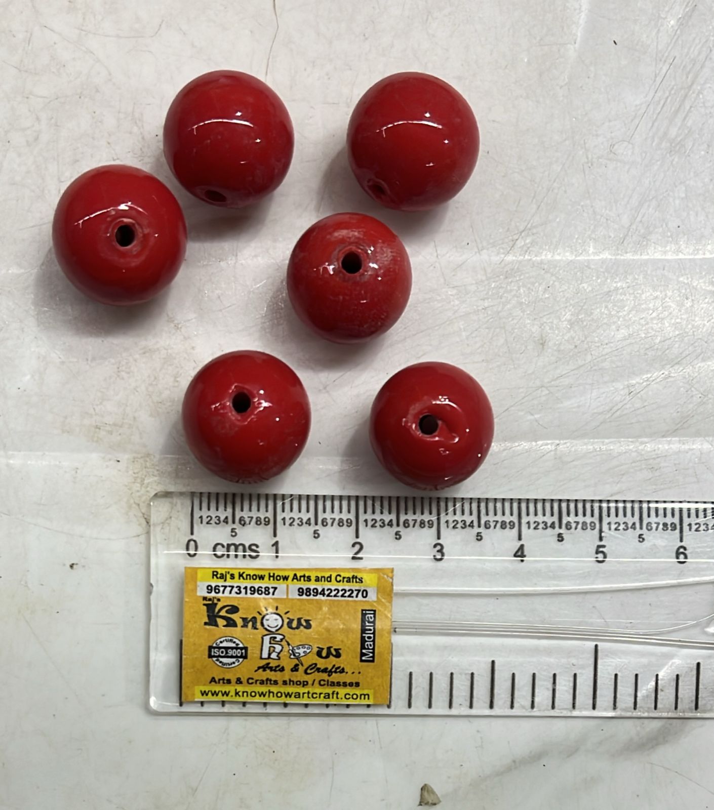 Coral round glass beads 12mm-100g pack