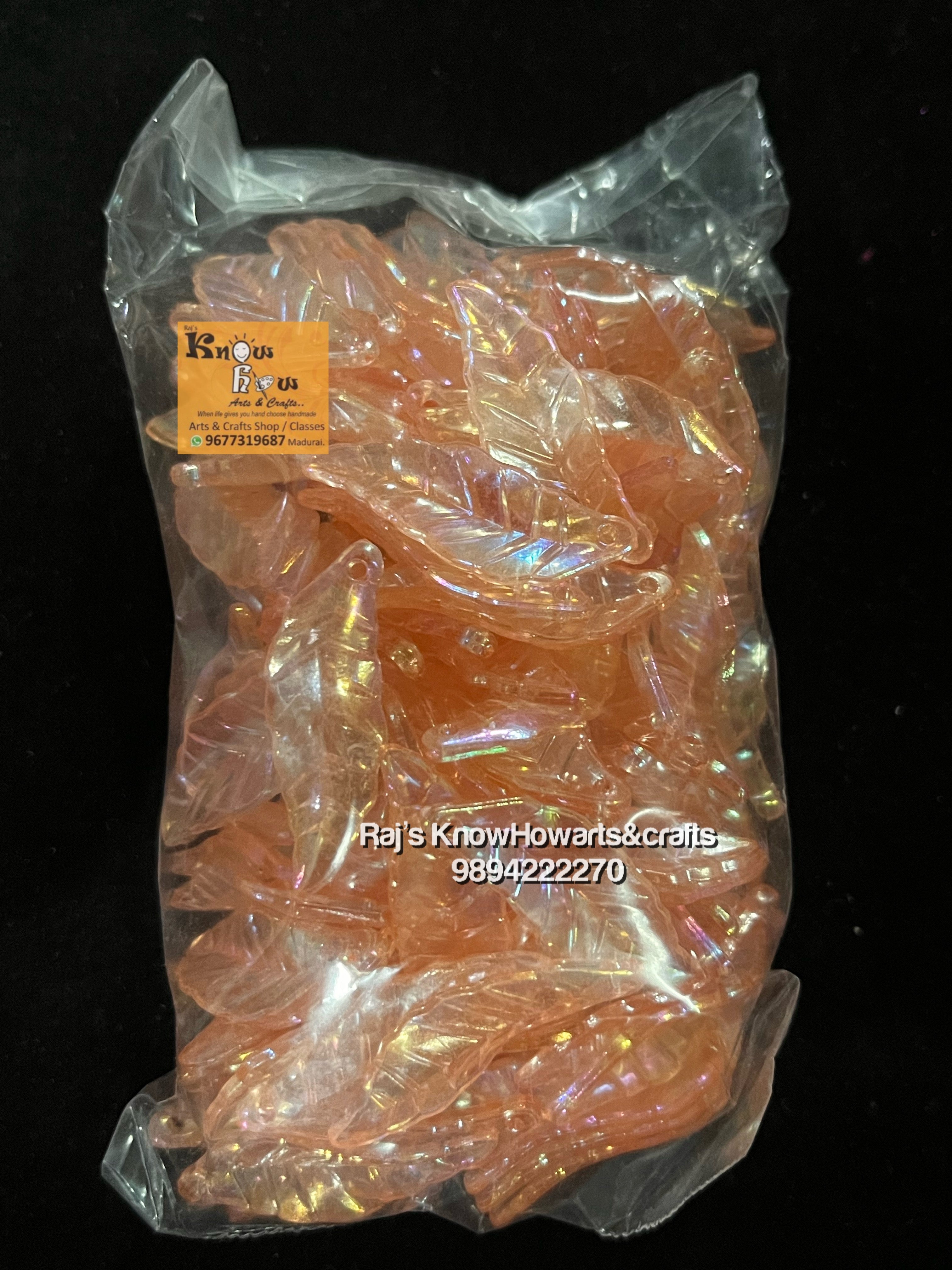 Leaf beads - 50g in a pack