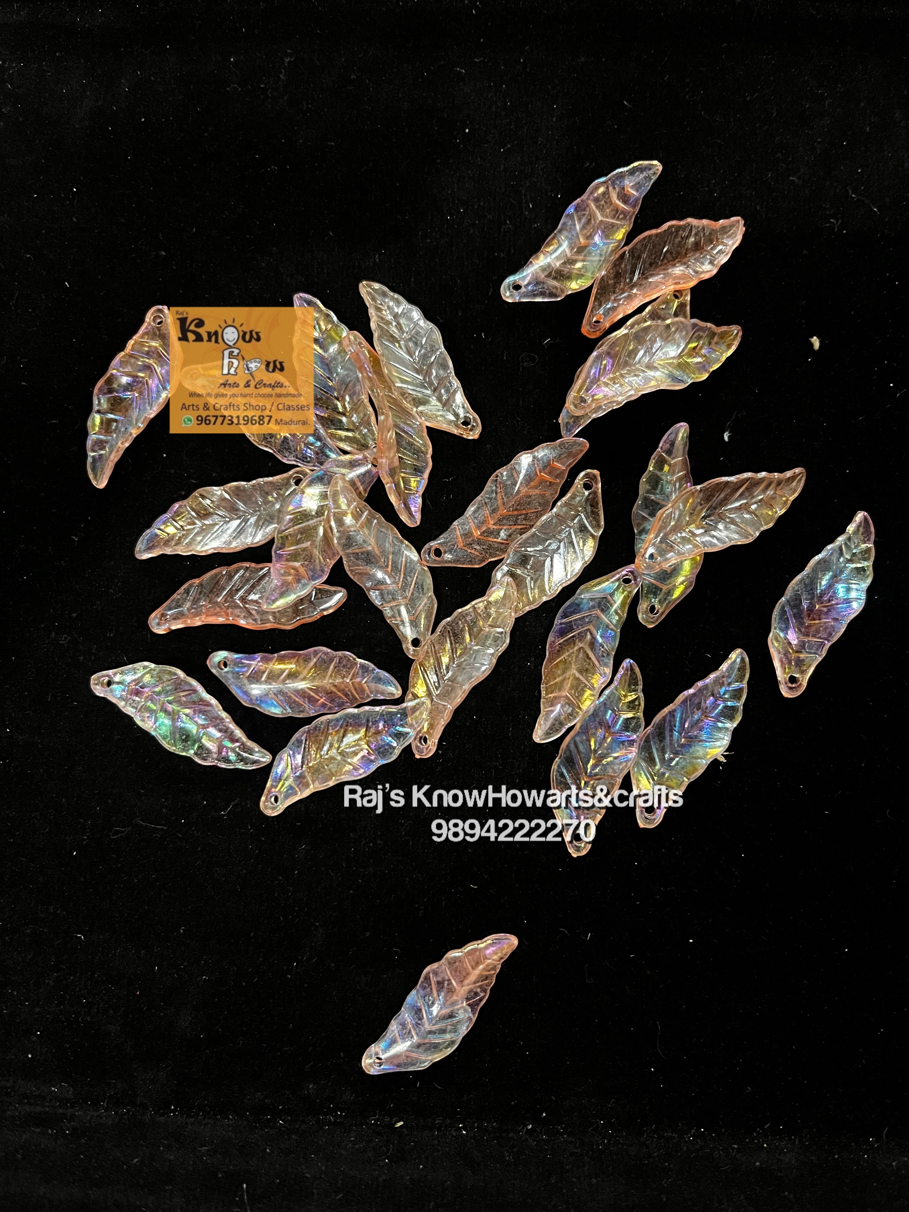 Leaf beads - 50g in a pack