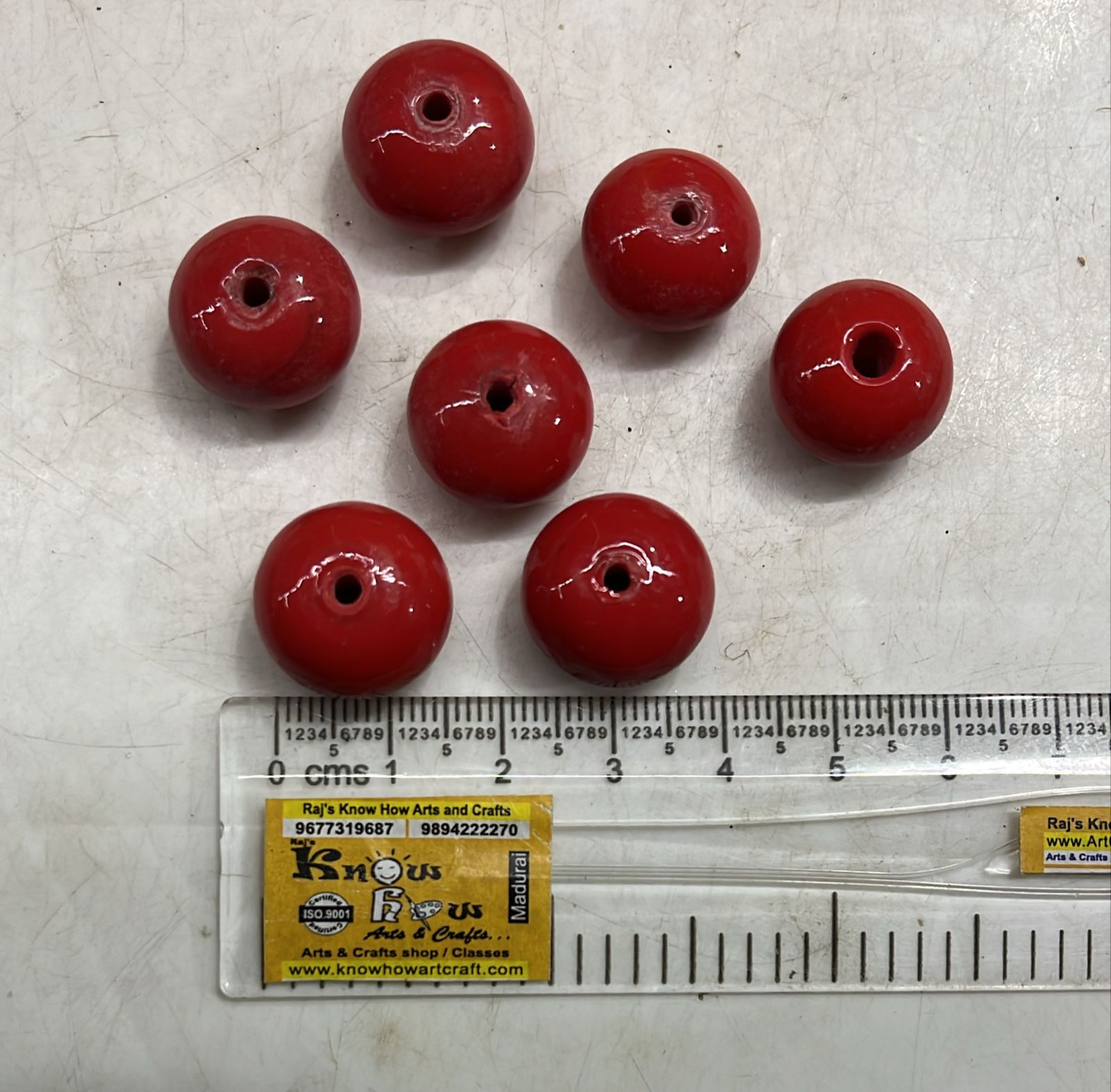 Coral round glass beads 15mm-100g pack
