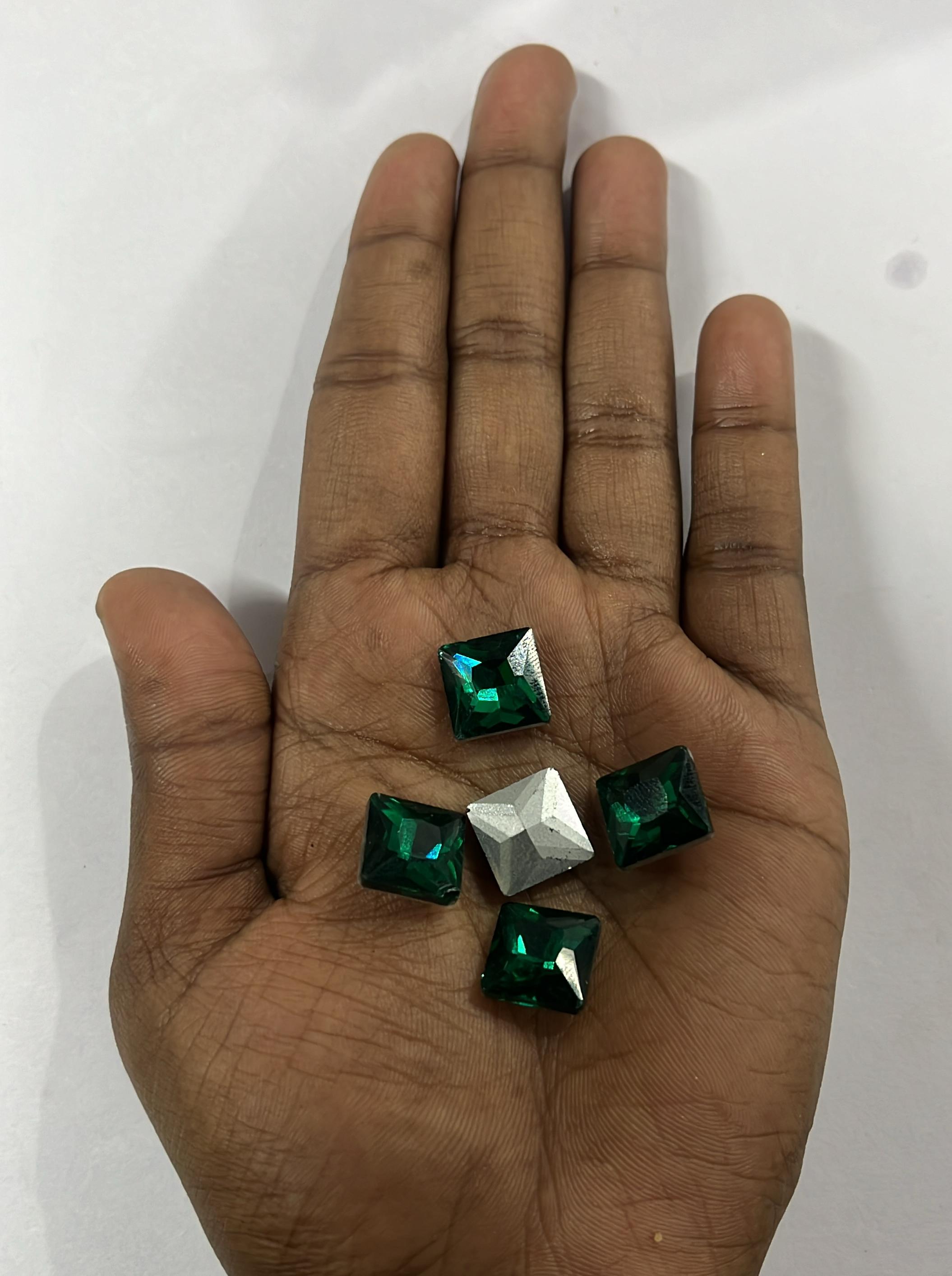 12x12-AD square Tanjore painting American diamond stone-5stones 1pack/3vibrant colours