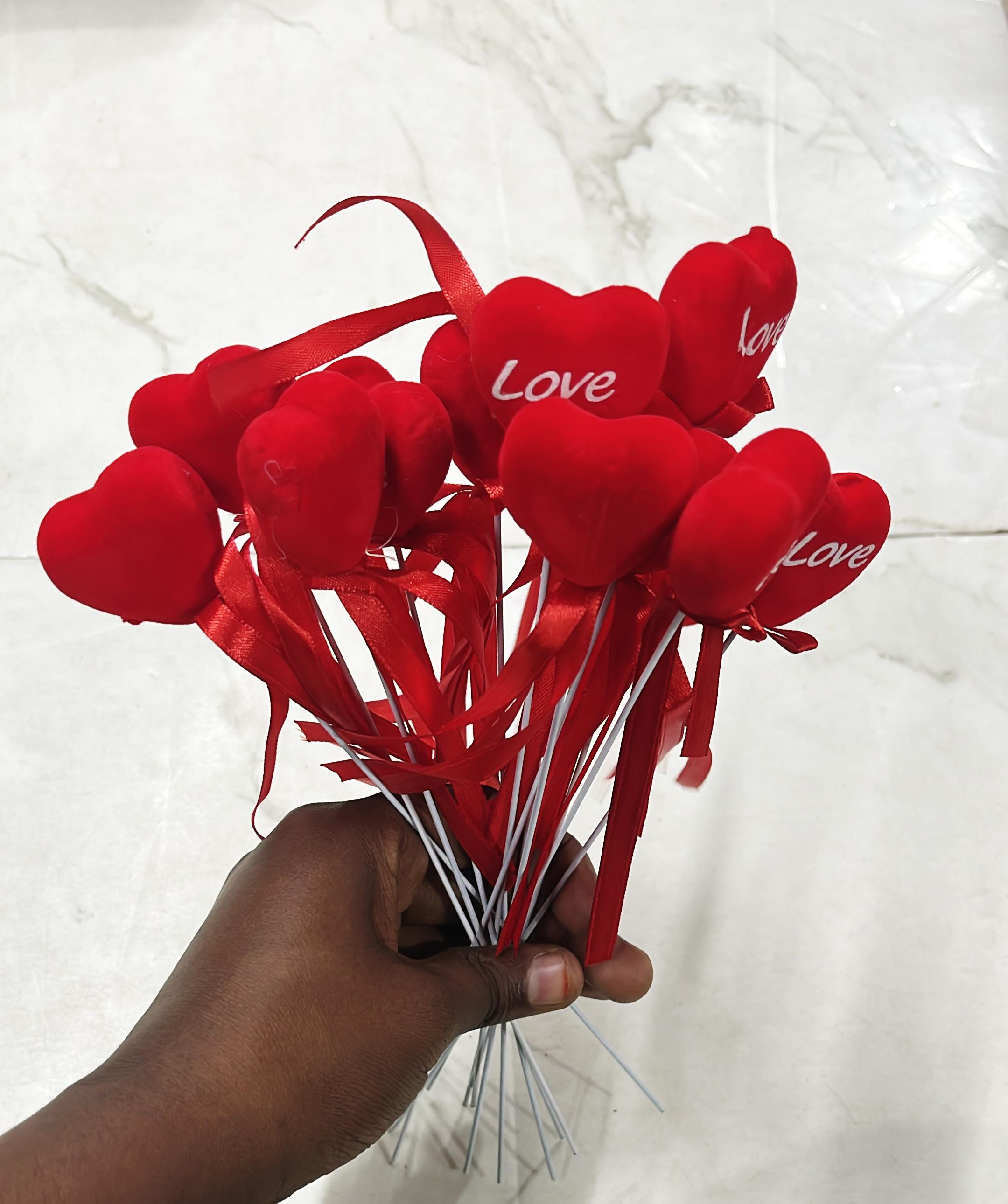 Valentine’s Day heart sticks-12piece pack
