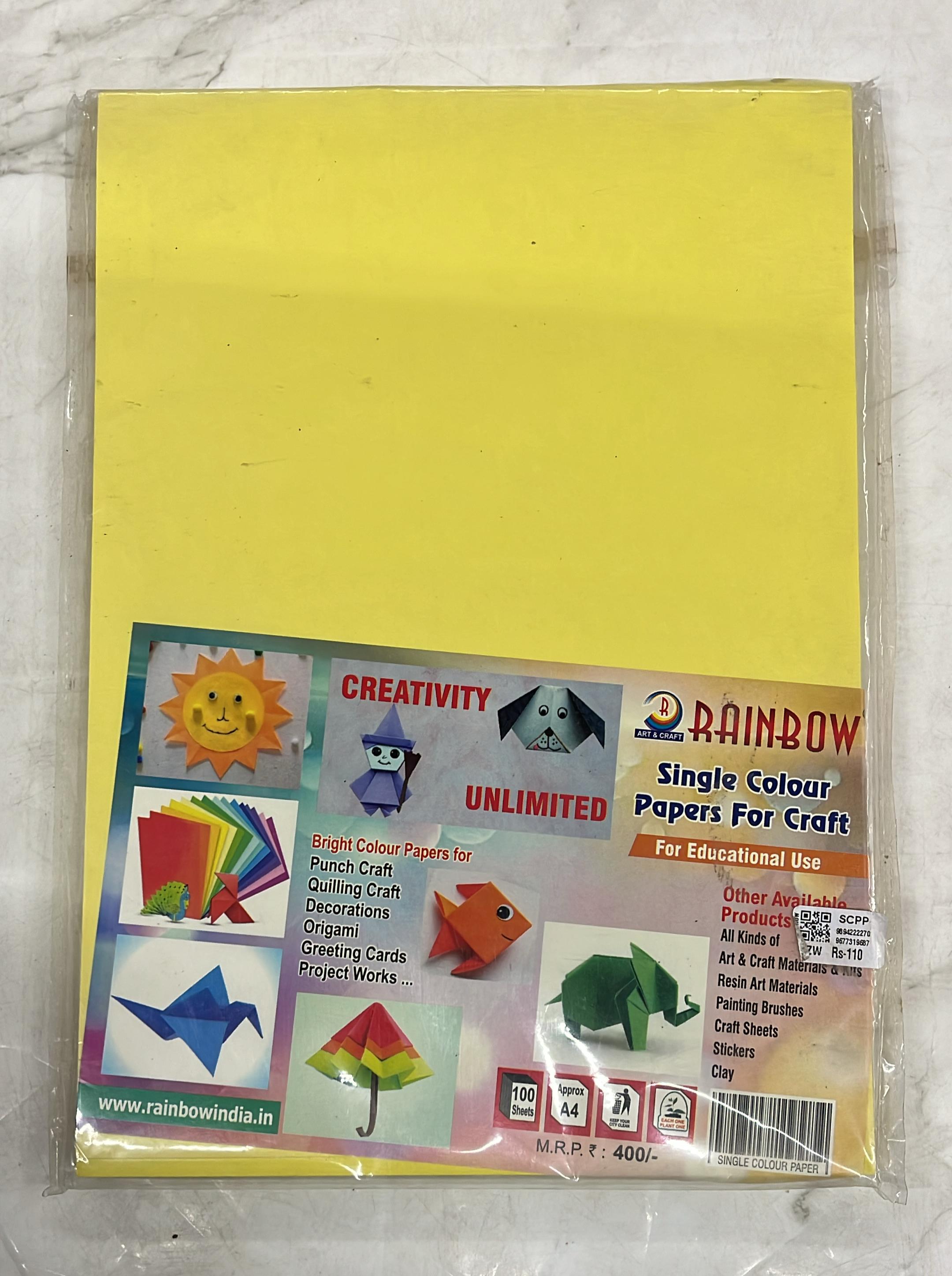 Craft single Colour paper A4 size 100sheets-1pack different colours available