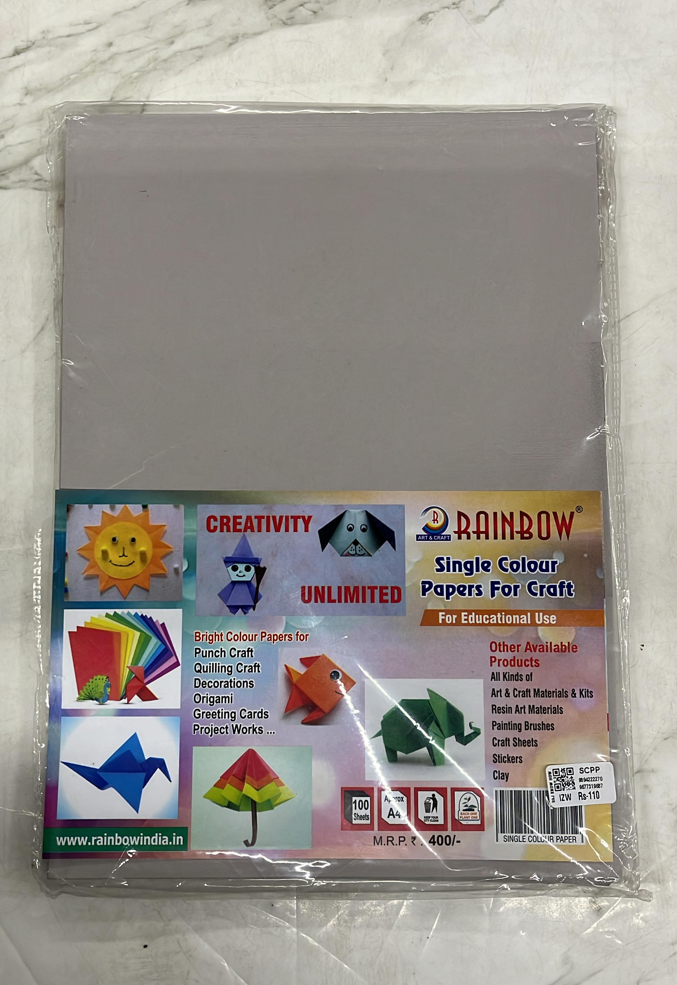 Craft single Colour paper A4 size 100sheets-1pack different colours available