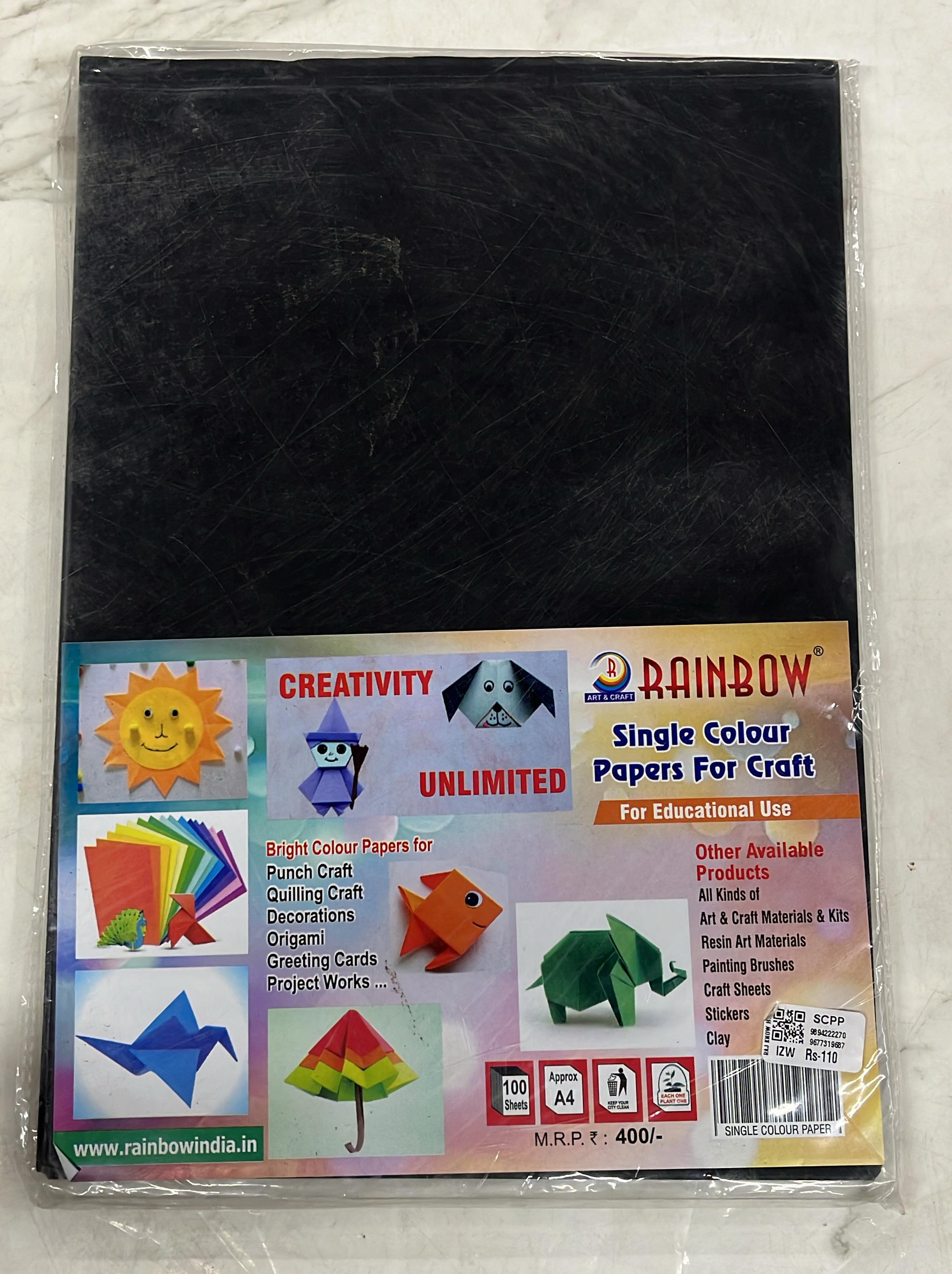 Craft single Colour paper A4 size 100sheets-1pack different colours available