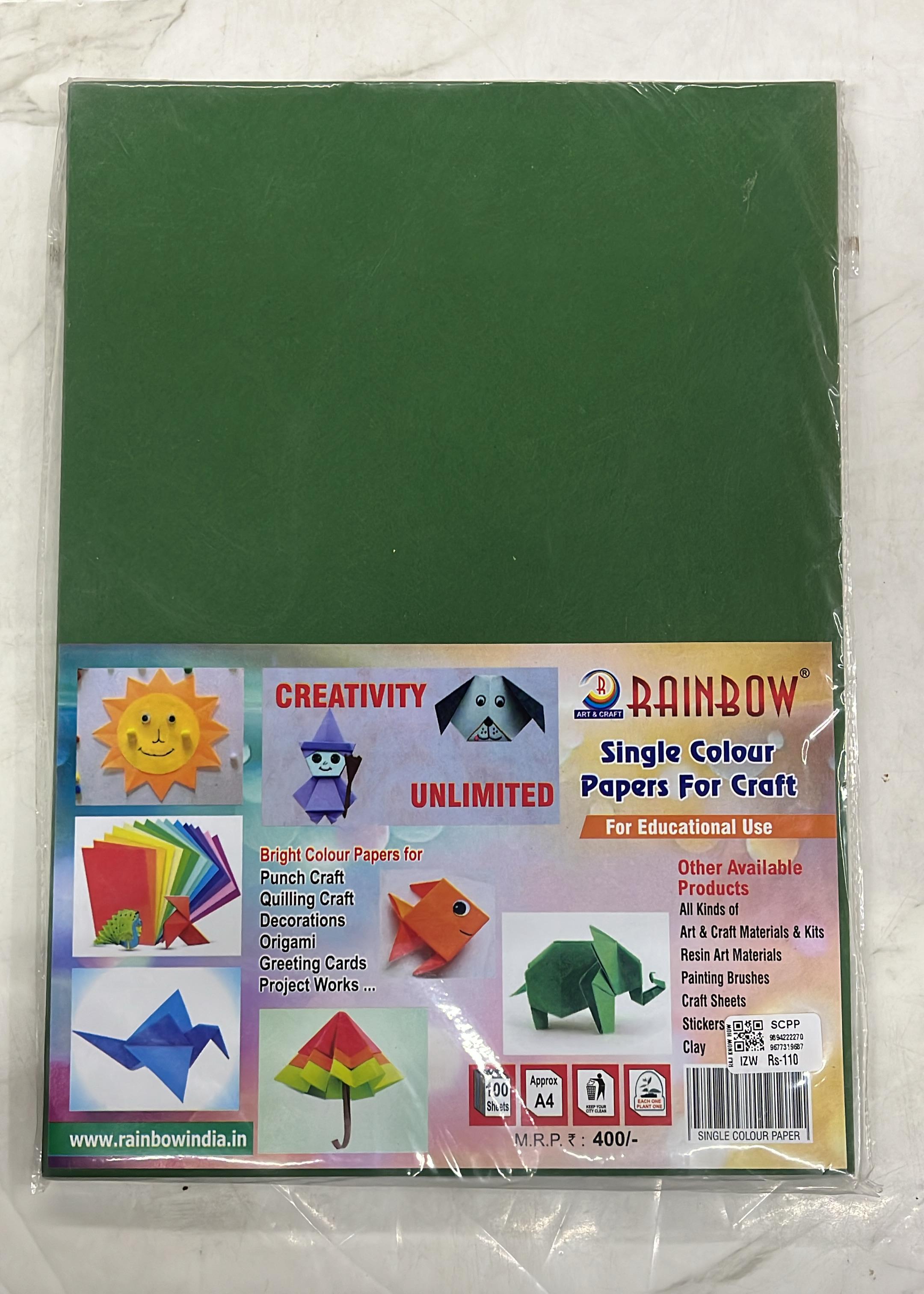 Craft single Colour paper A4 size 100sheets-1pack different colours available