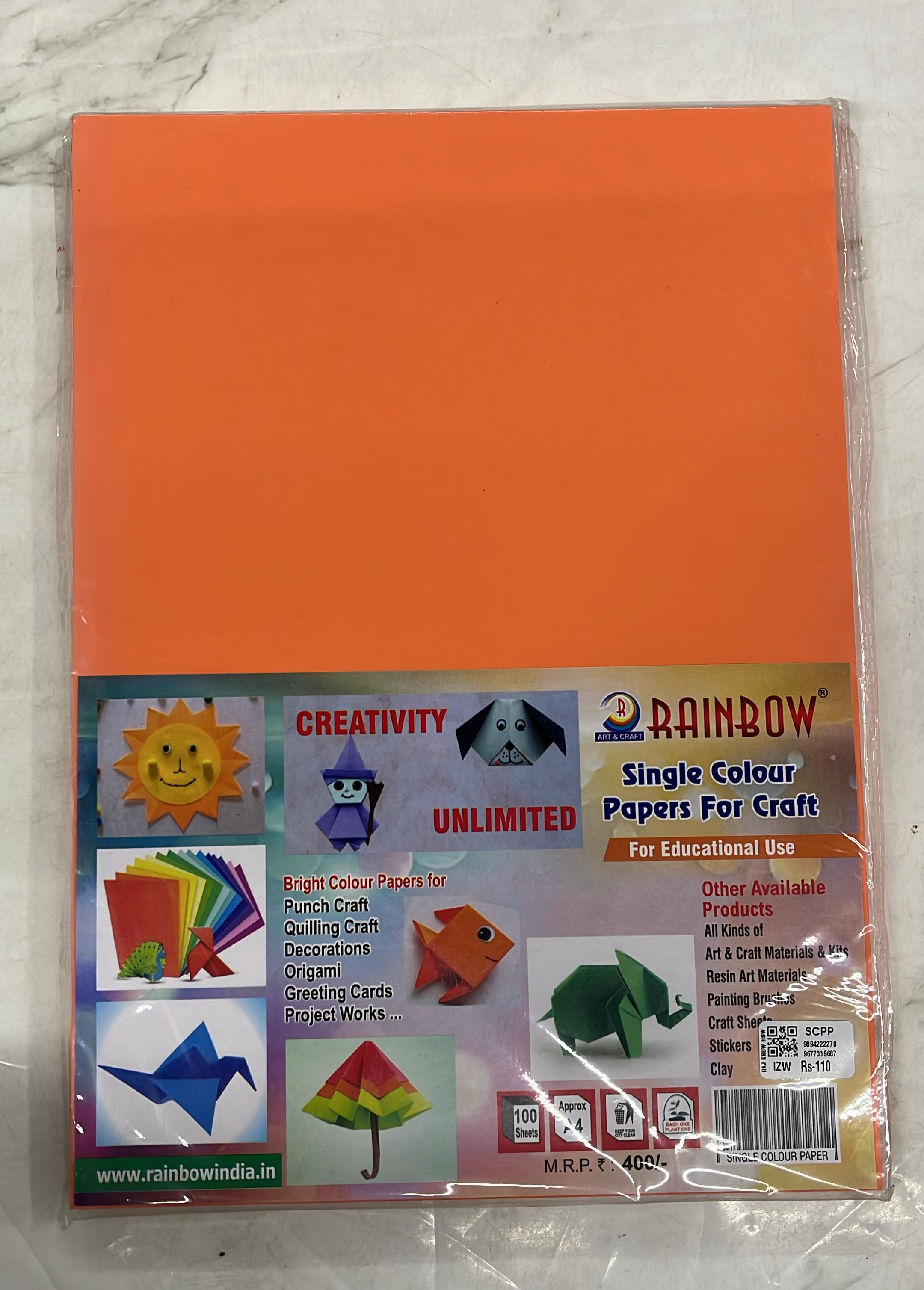 Craft single Colour paper A4 size 100sheets-1pack different colours available