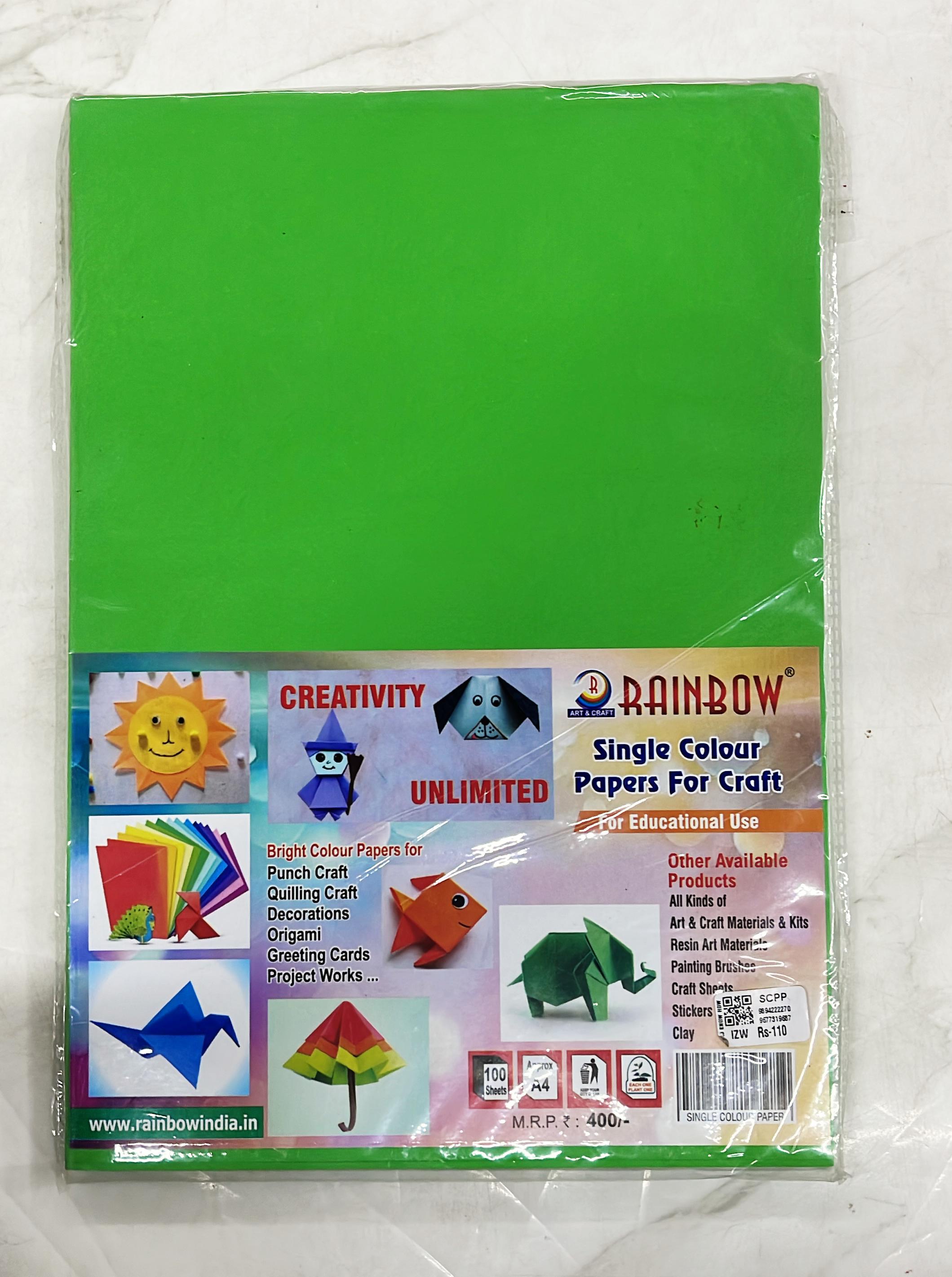 Craft single Colour paper A4 size 100sheets-1pack different colours available