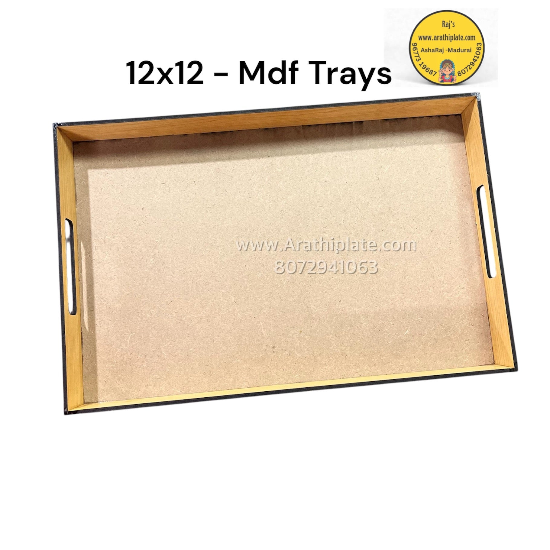 Wooden Tray square 12x12