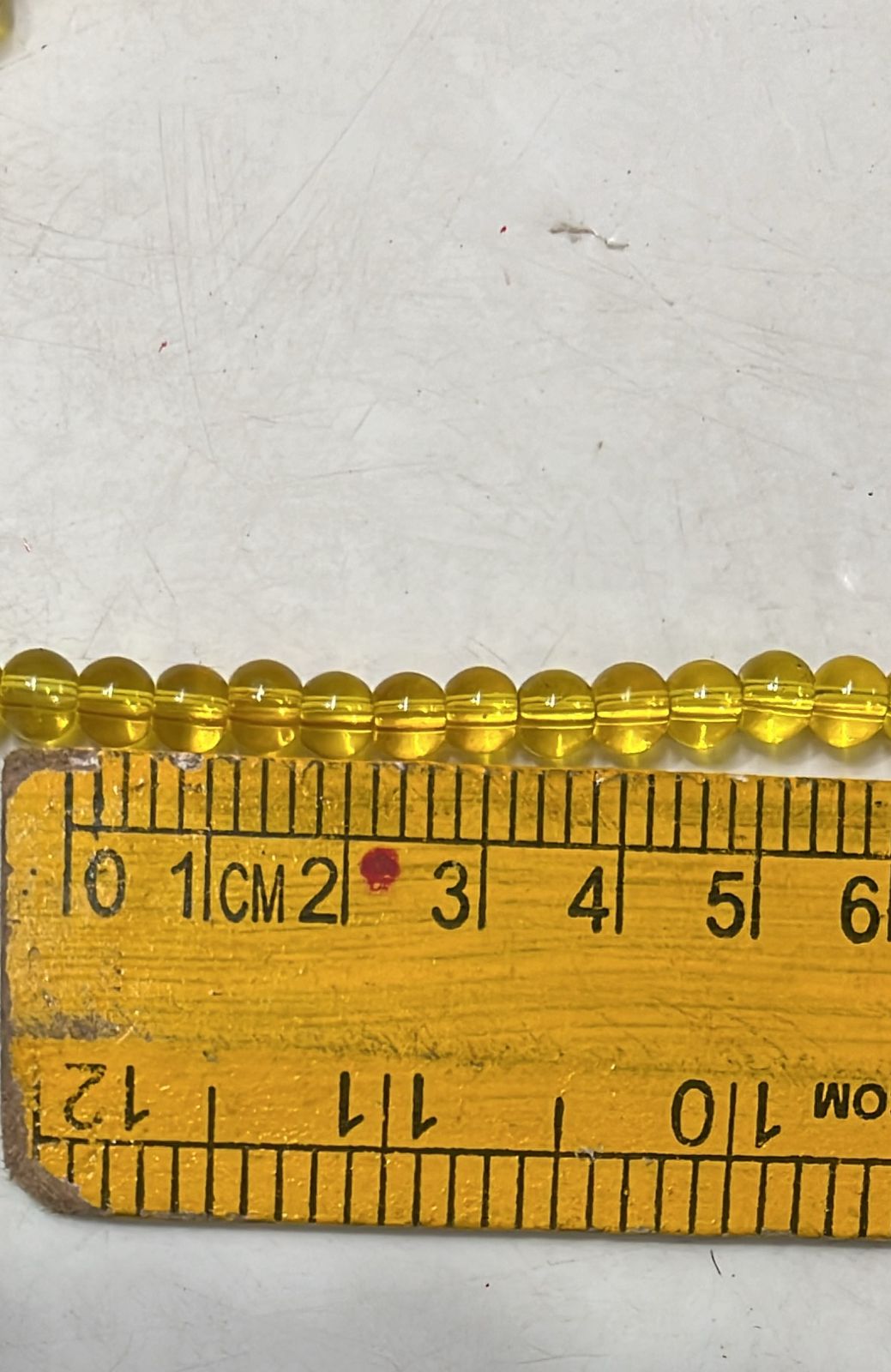6mm transparent glass  beads yellow colours 2 line pack