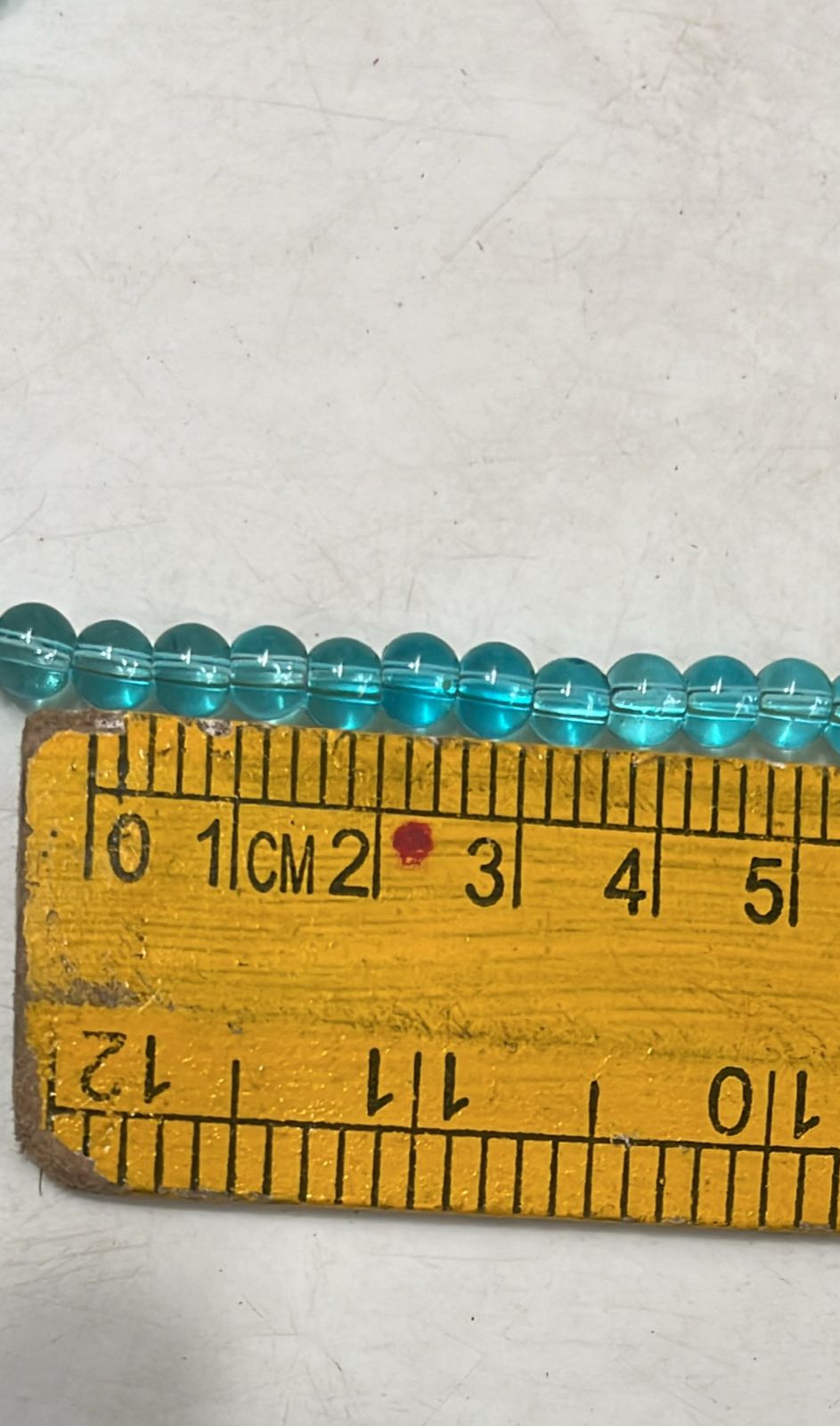 6mm transparent glass  beads sky blue colours 2 line pack