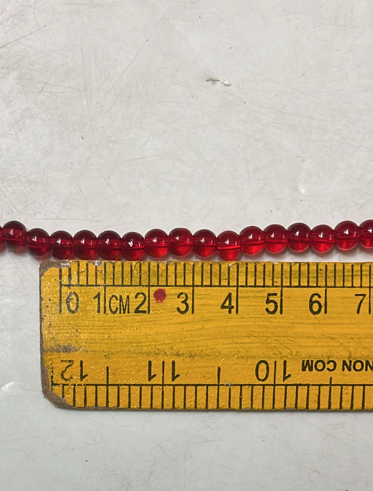 6mm transparent glass beads maroon colours 2 line pack